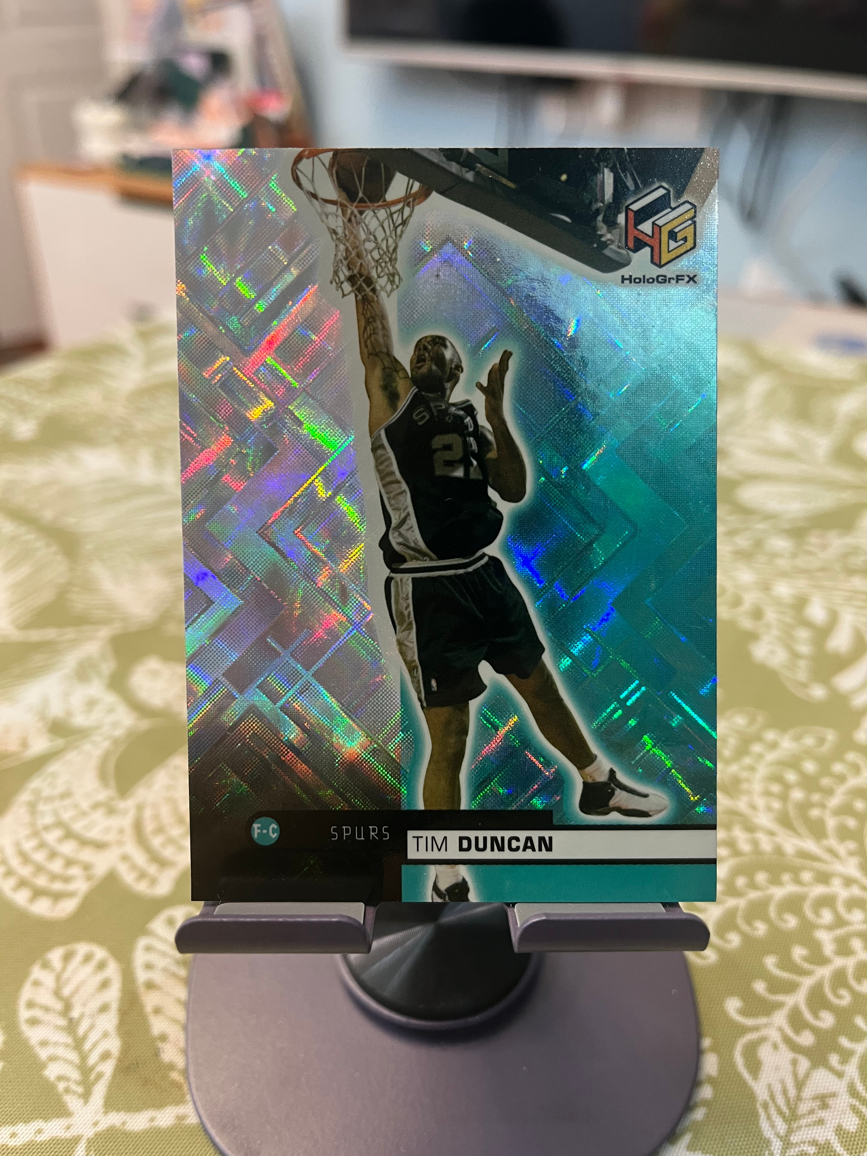 1999 Upper Deck 老卡 老特 Tim Duncan 蒂姆 邓肯 石佛 马刺【折射 钻石折射质感 超闪 HoloGrFX】【边角瑕疵如图 介意勿拍】#1028