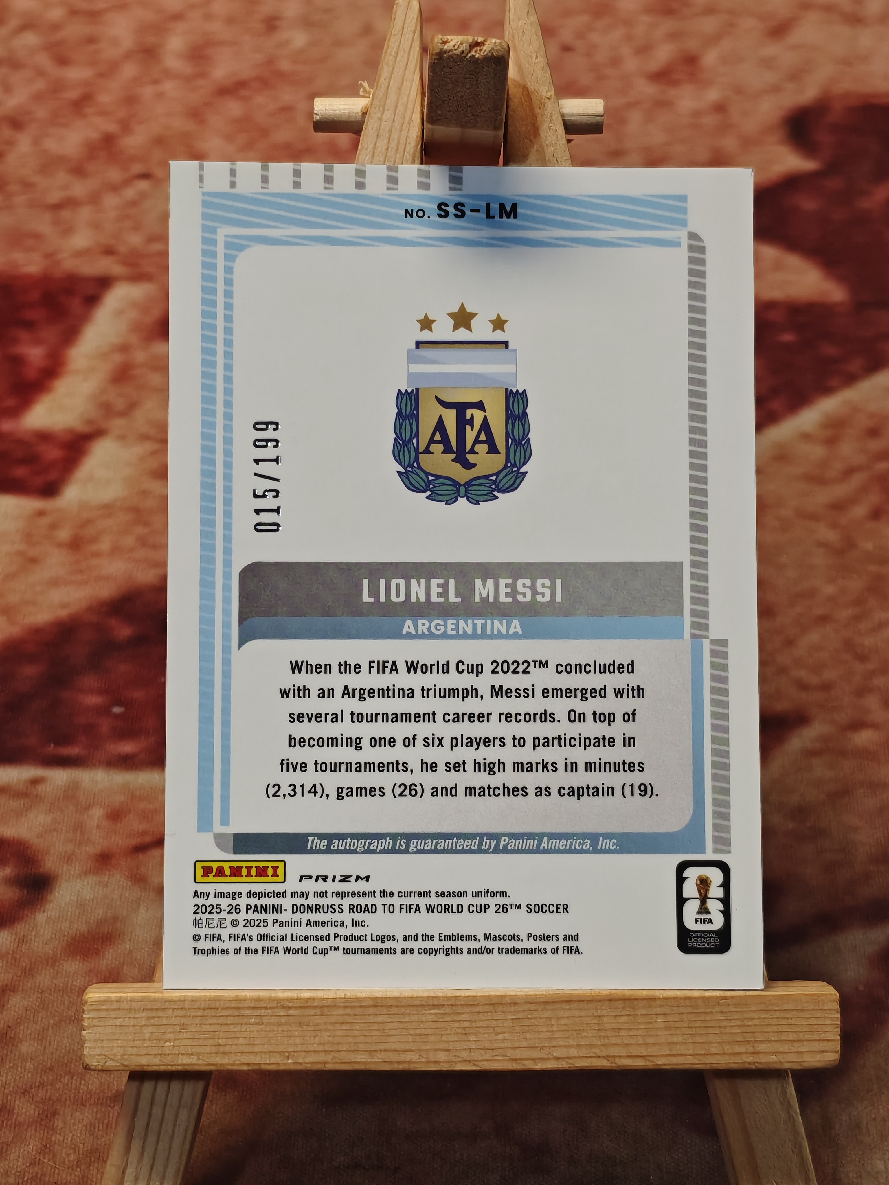 2025-26 Panini Donruss Lionel Messi 【科科代卖 CM】梅西 球王 阿根廷 世界杯之路 绿折射 龙纹折 ...