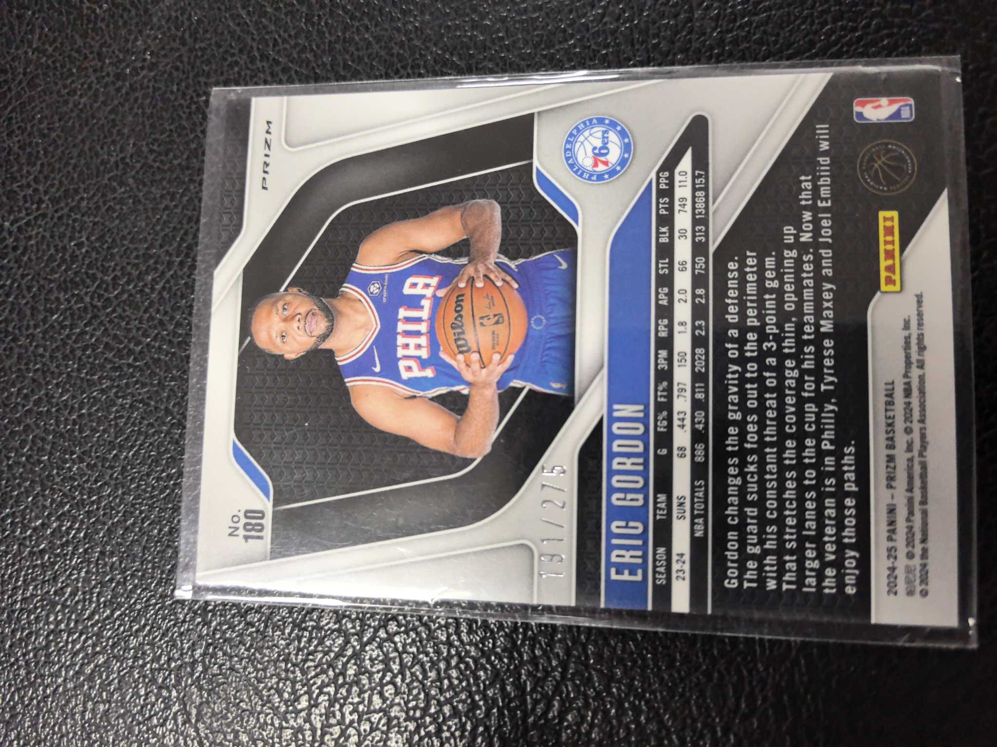 2024-25 埃里克 戈登 275编 76人 白折 prizm 10-7