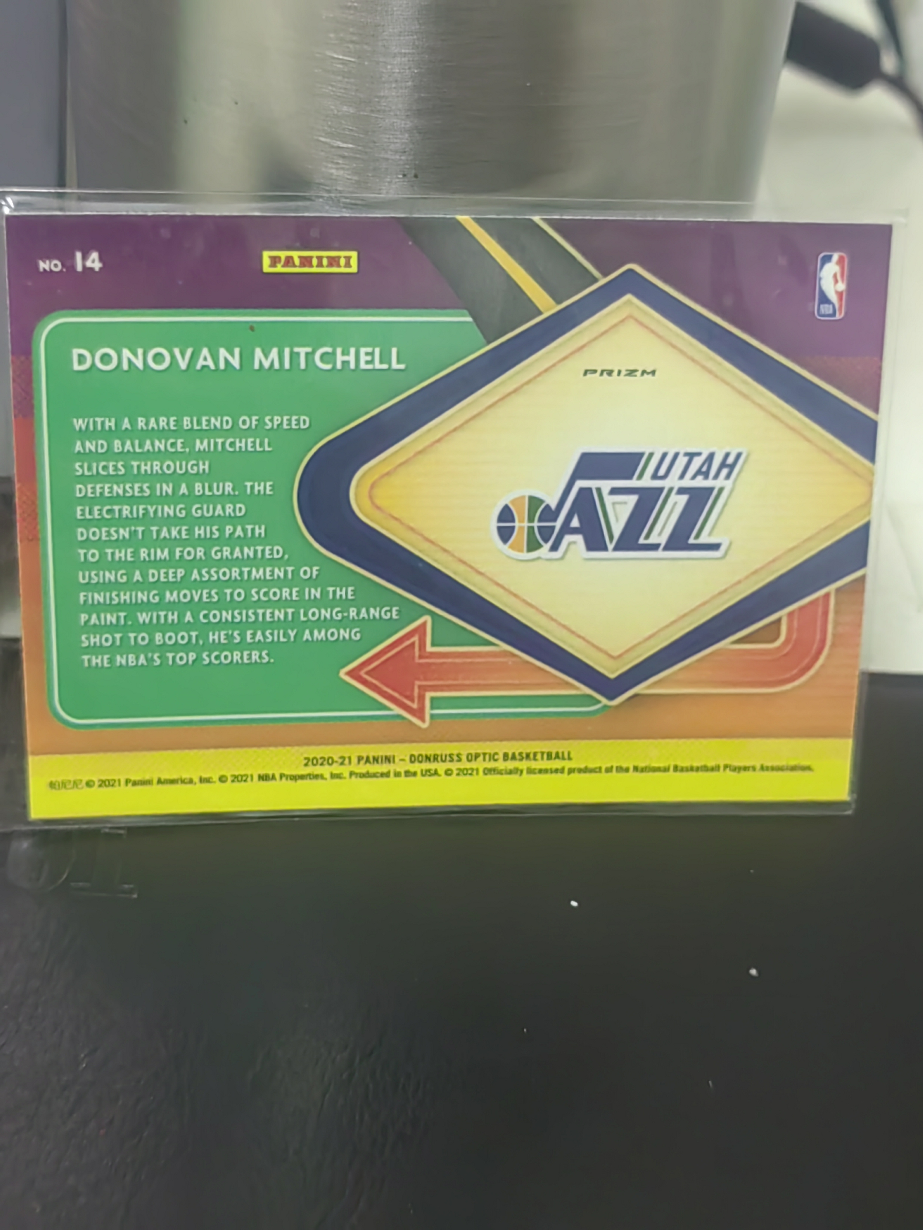 2020-21 Panini Donruss Optic Donovan Mitchell 杜蕾斯op 银折 多诺万 米切尔 爵士 快车道 特卡 篮 白边白角 不保卡品 卡品如图