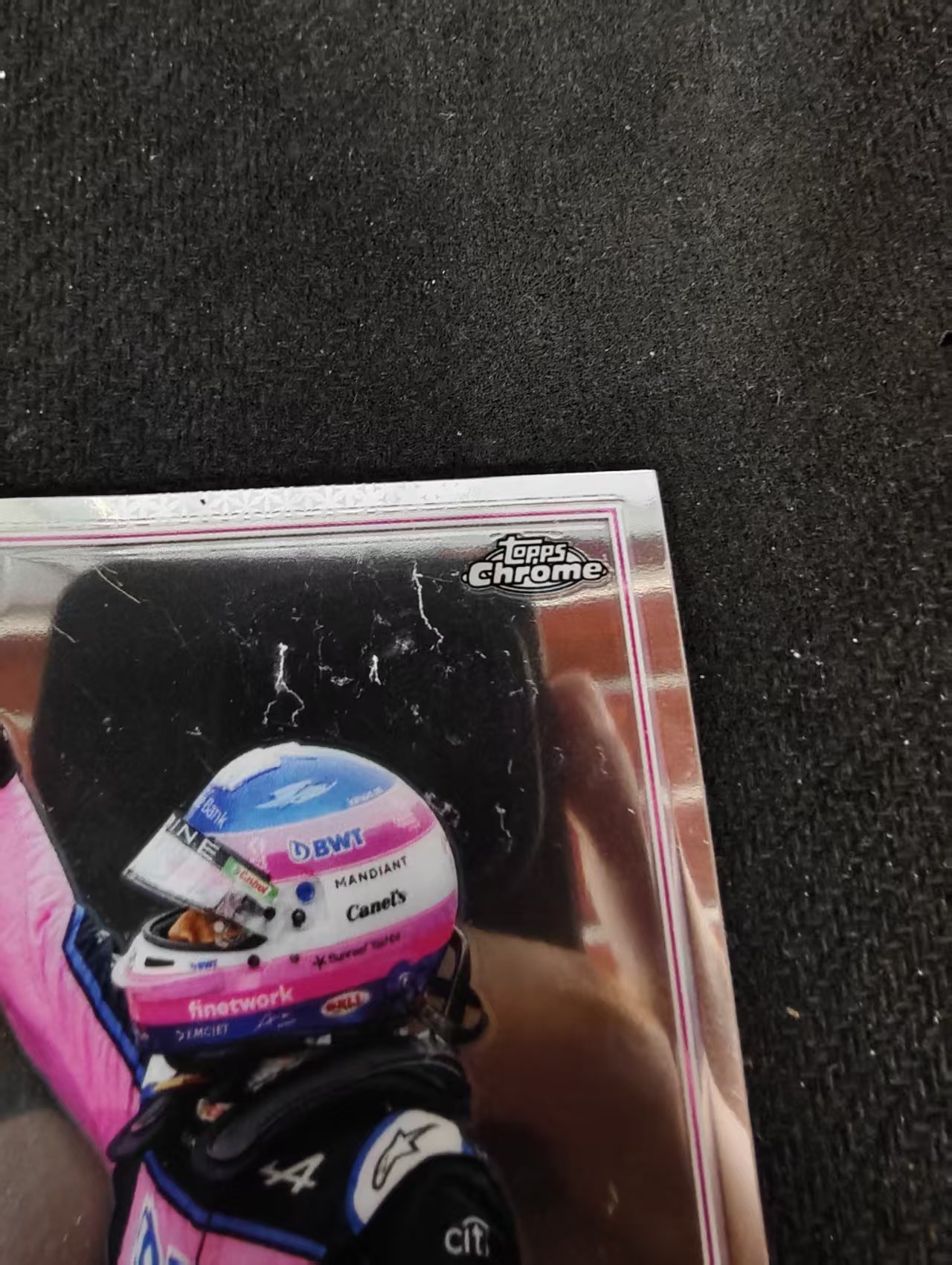 2022 Topps F1 Chrome Fernando Alonso 阿隆索 头哥 阿斯顿马丁 划痕 边角瑕疵 #14
