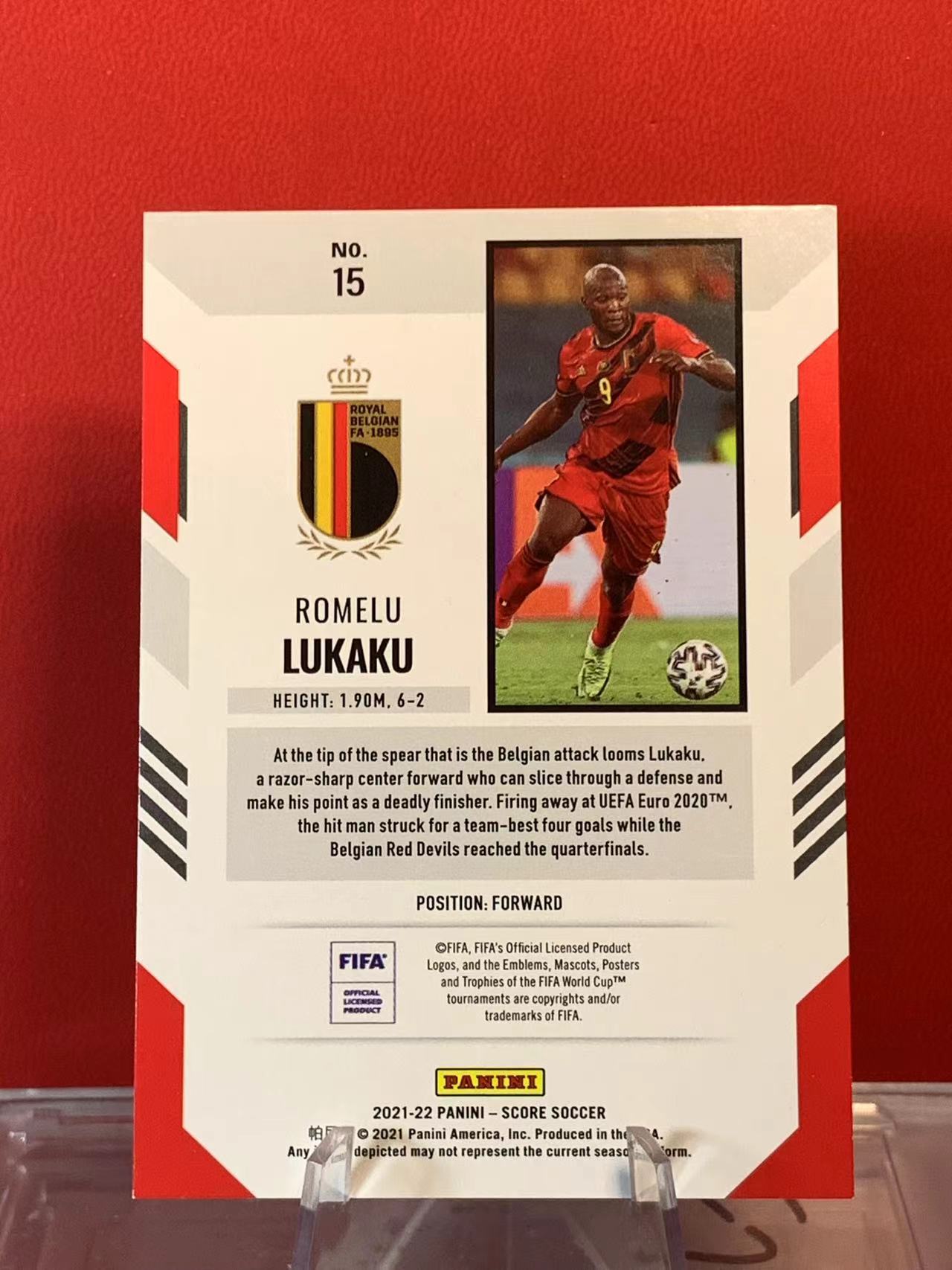 (詹叔代拍)2021-22 Panini Score Romelu Lukaku 切尔西 卢卡库 比利时 01/99编 首编相当于ofo 顺丰寄付 泰山