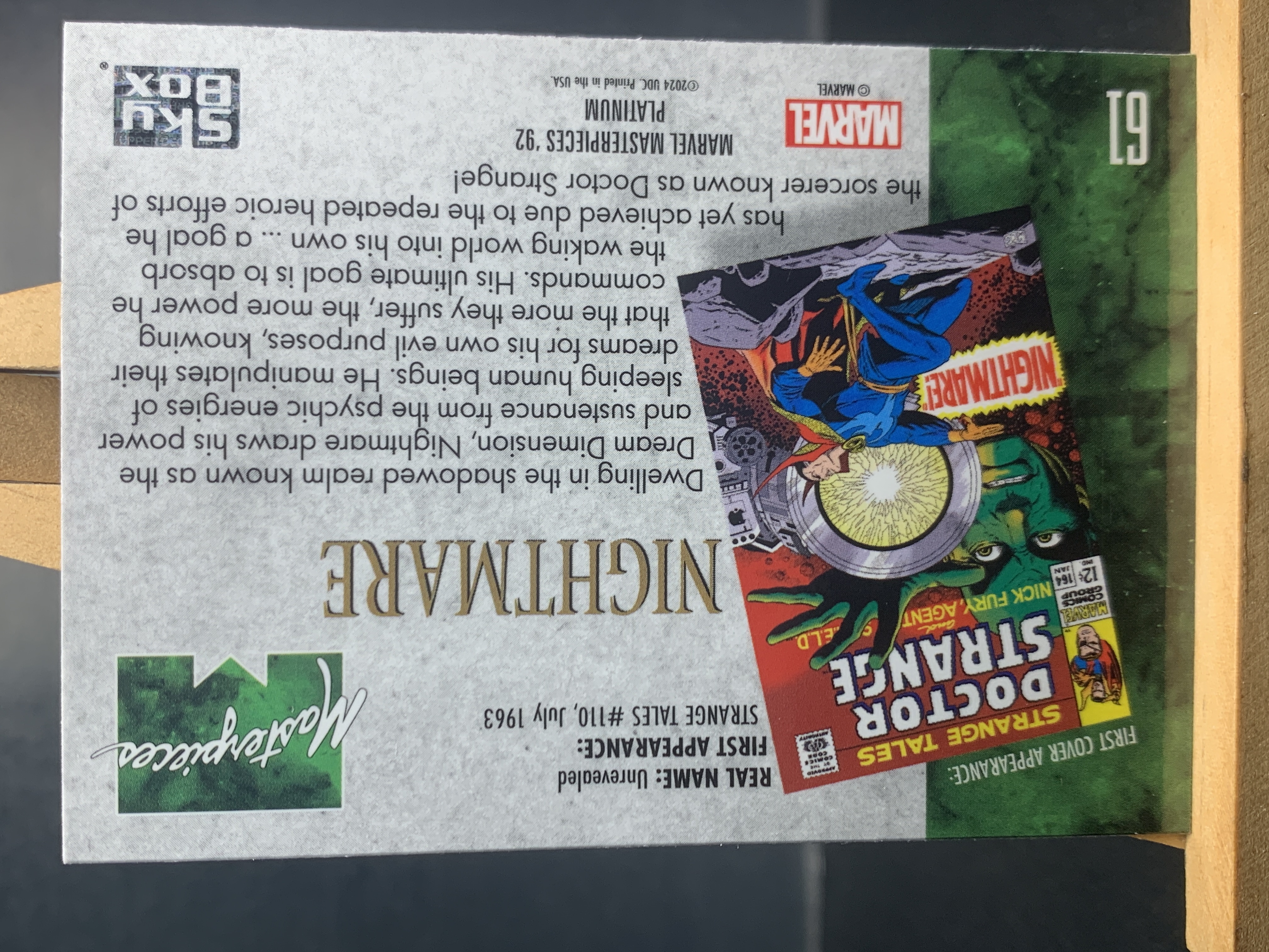 (C2)2024 SKY BOX Marvel 漫威 BASE 梦魇 实卡好看 收藏凑套必备 卡品如图!!!