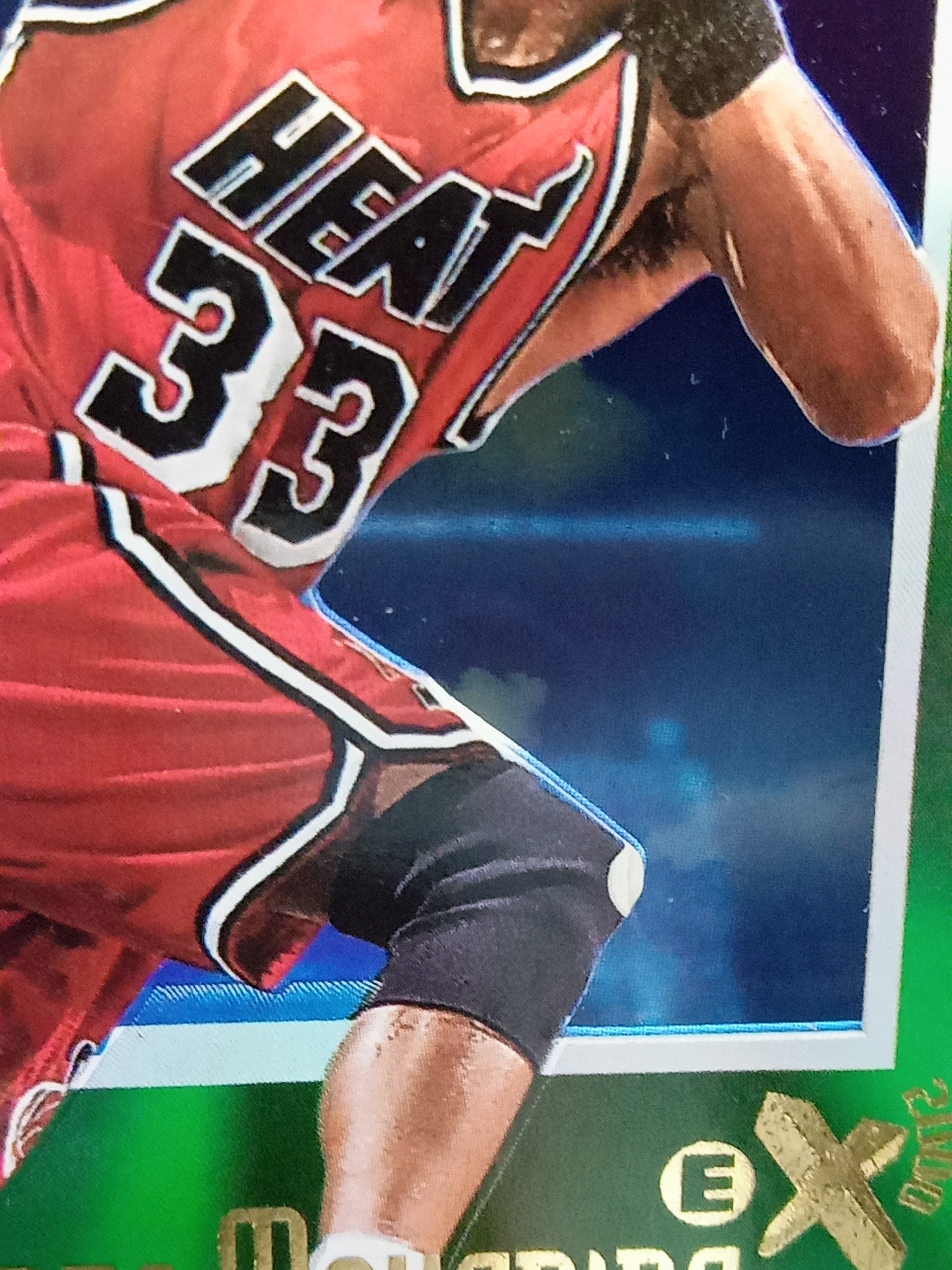 【DC拍卖】9.29小科比(微瑕)`1996-97 Skybox E-X2000 #36 Alonzo Mourning 阿朗佐莫宁 迈阿密热火 绿渐变胶片折射老球星卡`