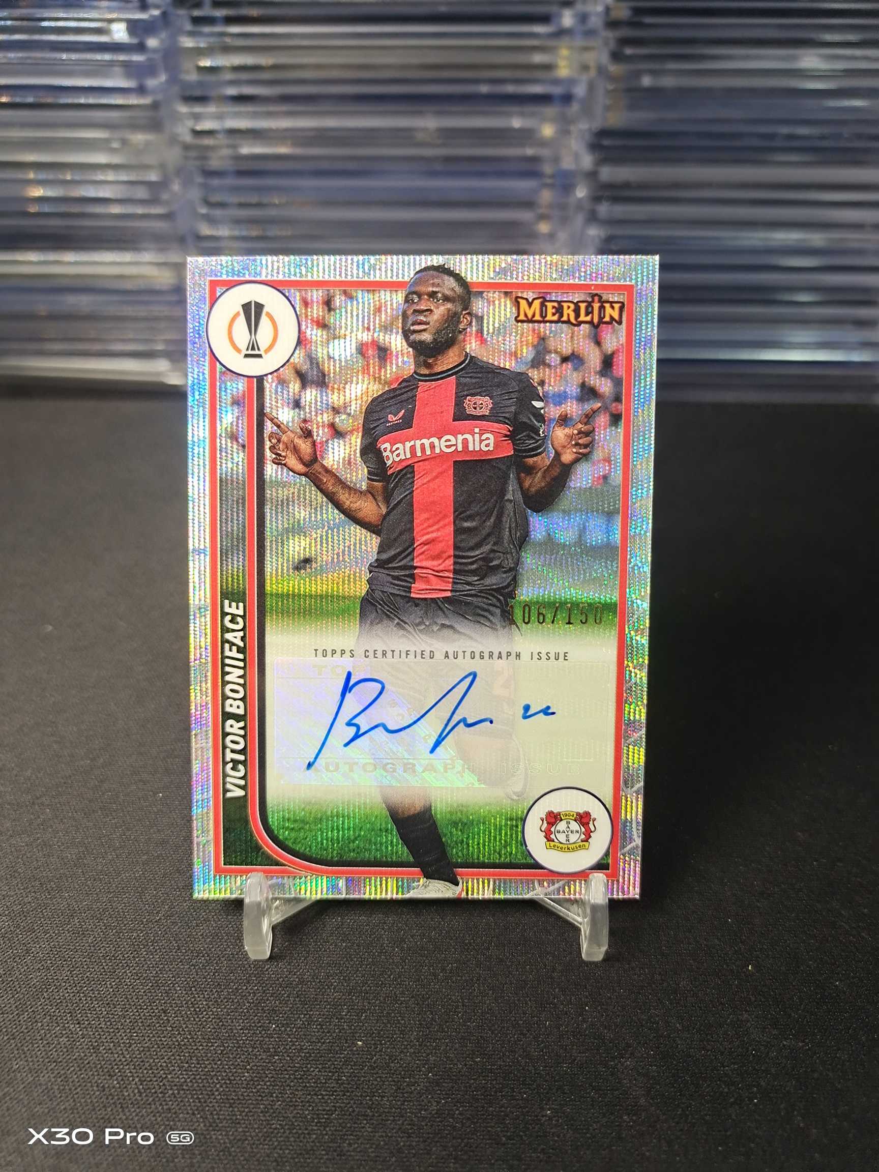 【小加速拍】博尼法斯 限量签字 折射 Sign Topps 欧联 勒沃库森 Victor Boniface