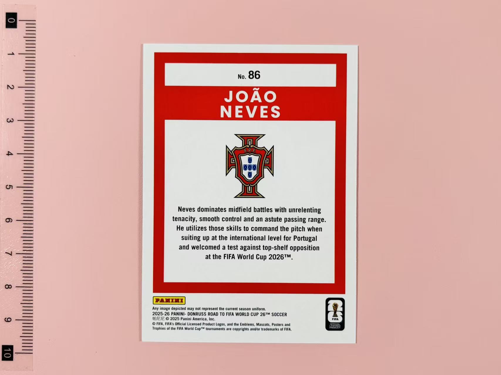2025-26 Panini Donruss 美加墨世界杯 Joao Neves 葡萄牙 若昂 内维斯 199编 青折 接代拍不到付YY