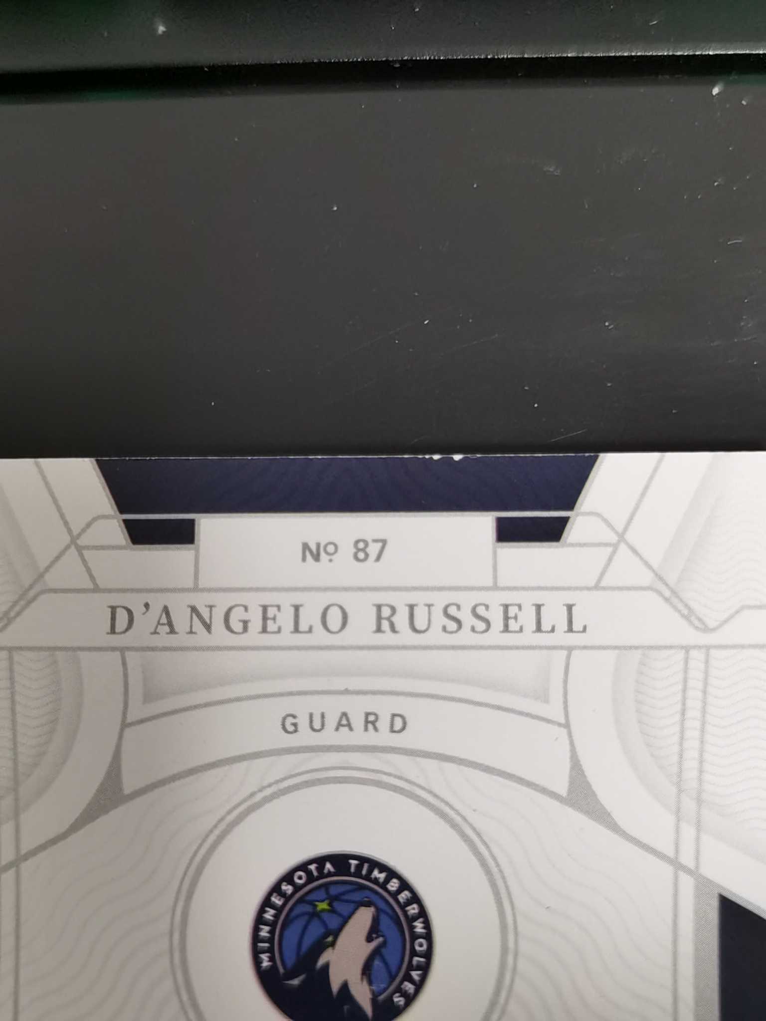 2021-22 Panini National Treasures D'Angelo Russell 卡品如图 森林狼队 丹吉洛 拉塞尔 金版 base 稀有 04/10编 收藏投资佳品  专收凑套必备