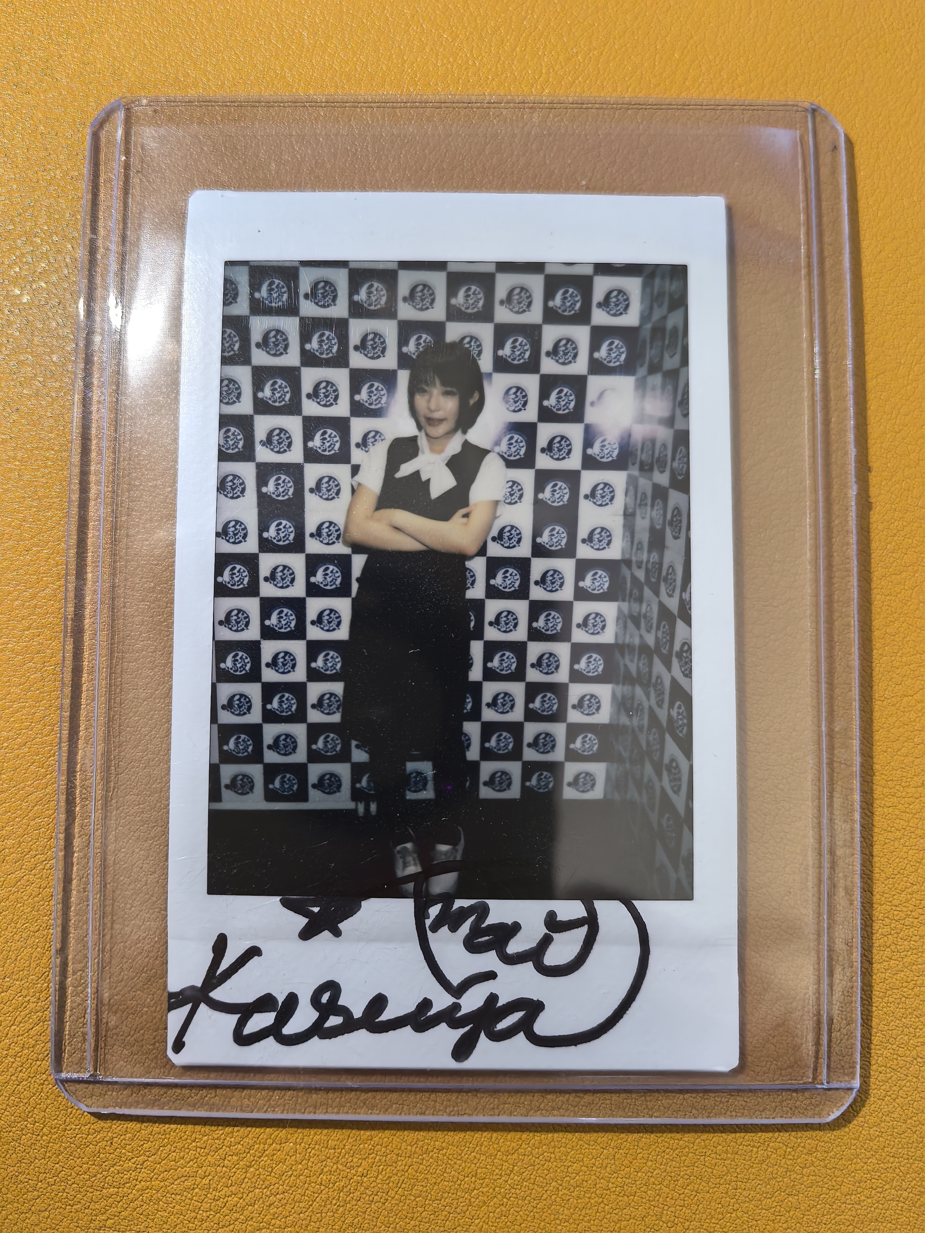 日本偶像艺人【日本代购】拍立得卡签完美签字 实卡超好看绝版稀有美女车模妹卡