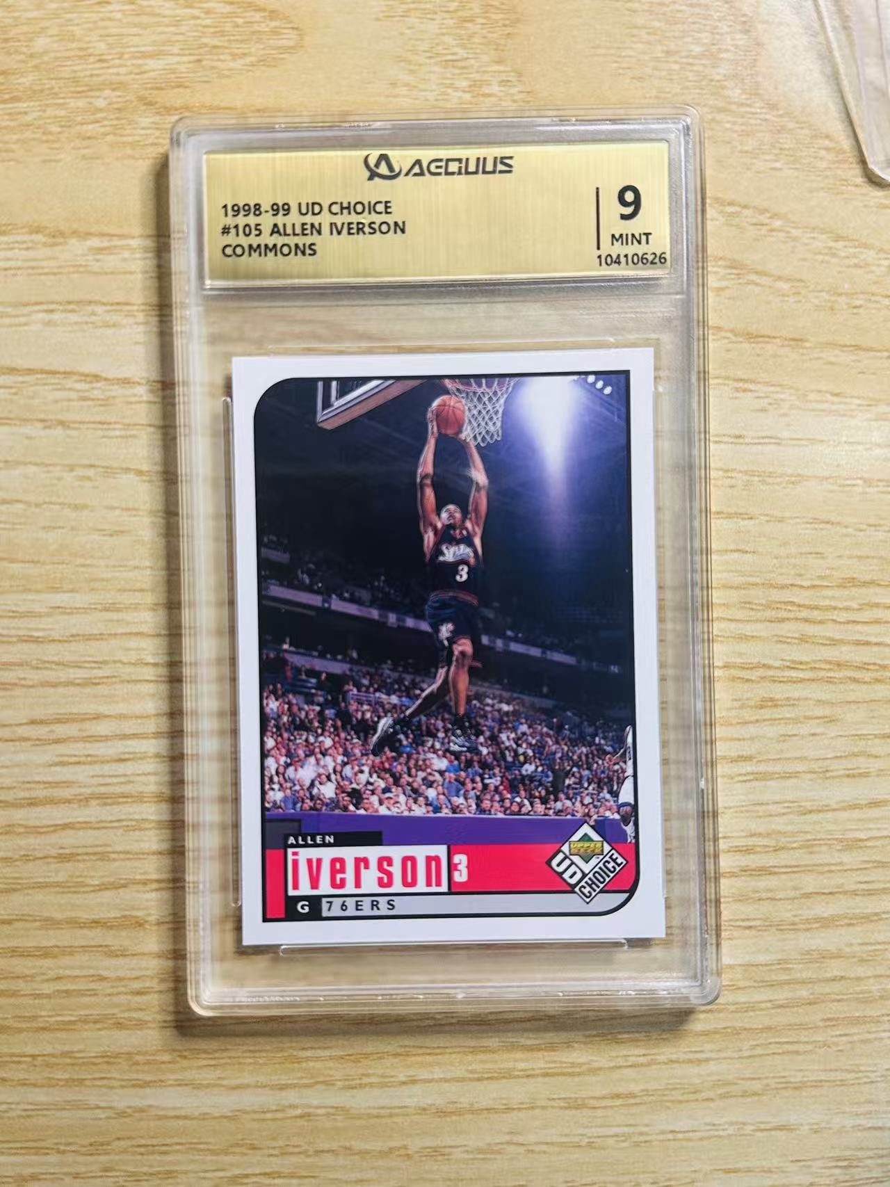 1998 Upper Deck Choice Allen Iverson 嘿嘿代卖 阿伦 艾弗森 AI 费城76人 老卡 老特 扣篮选图 国评9分 收藏必备