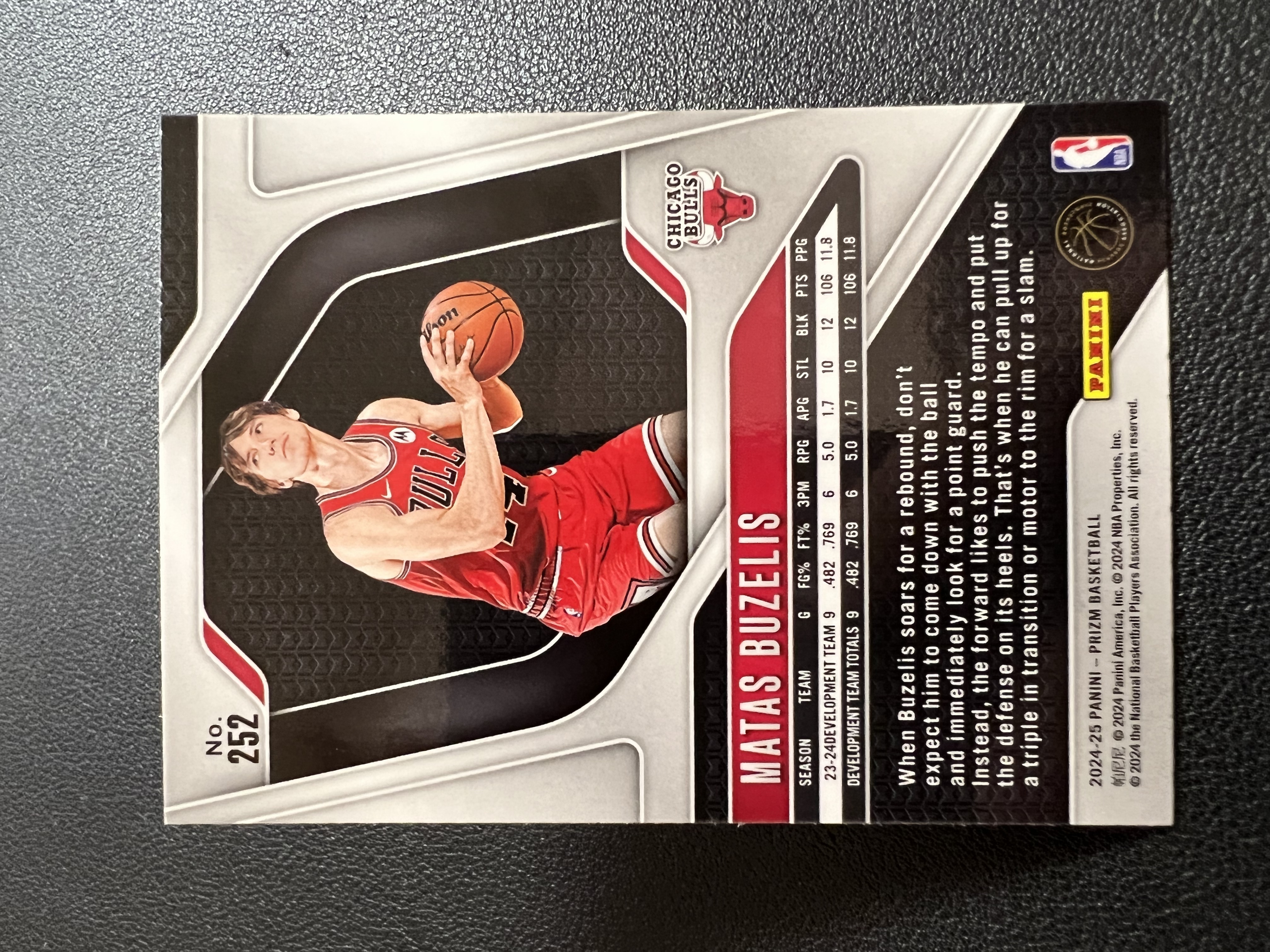 2024-25 Panini Prizm Matas Buzelis RC 【星佑代卖】PZ 公牛 新秀 马塔斯 布泽利斯 正base 收藏必备 航