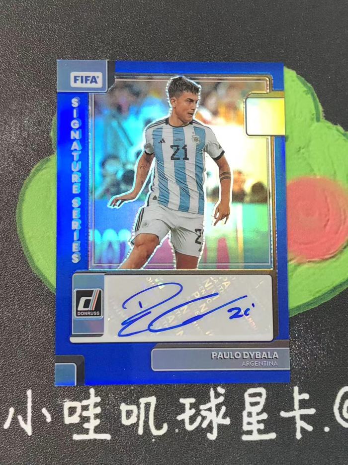 2022-23 Panini Donruss Paulo Dybala 杜蕾斯 阿根廷 保罗 迪巴拉 99编 签字 蓝折 小魔仙 尤文图斯 微瑕如图【ZYP代拍】KZ23