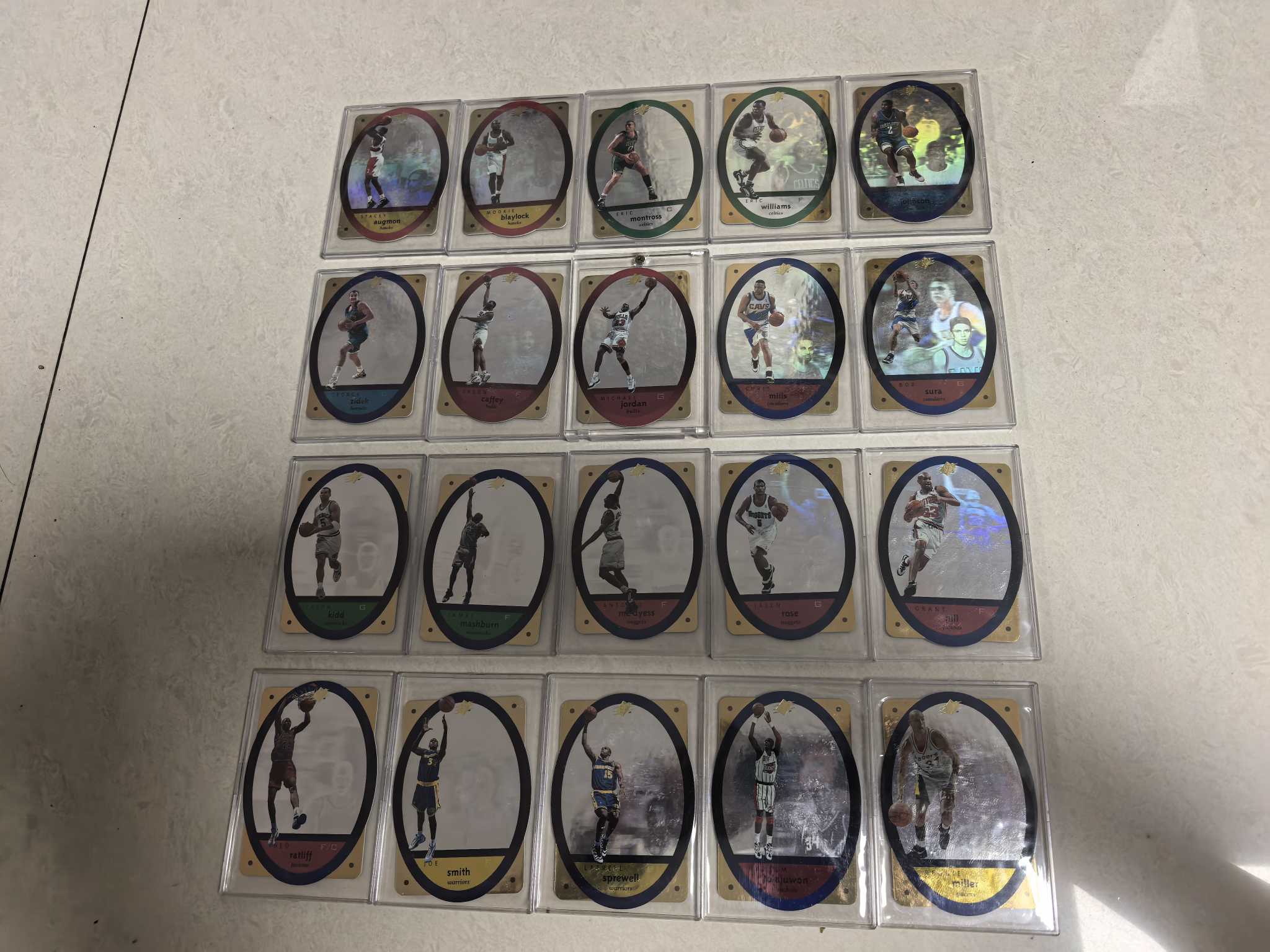 【套卡王】1995-96 upper deck spx系列 元年 大比例 金蛋 全套50张齐 乔丹 魔术师 斯托克顿 马龙 大热新秀 加内特等 影息设计 大比例 不保金标 (不累计)