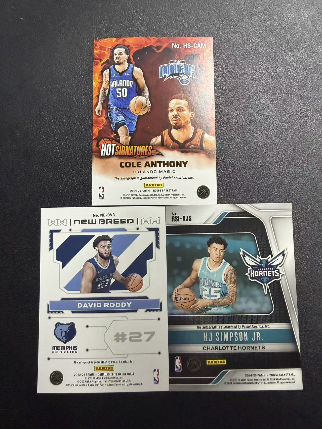 2024-25 Panini Prizm KJ Simpson RC 多系列 kj 辛普森 科尔 安东尼 大卫 罗迪 新秀 签字 签名 打包 卡品如图 榊