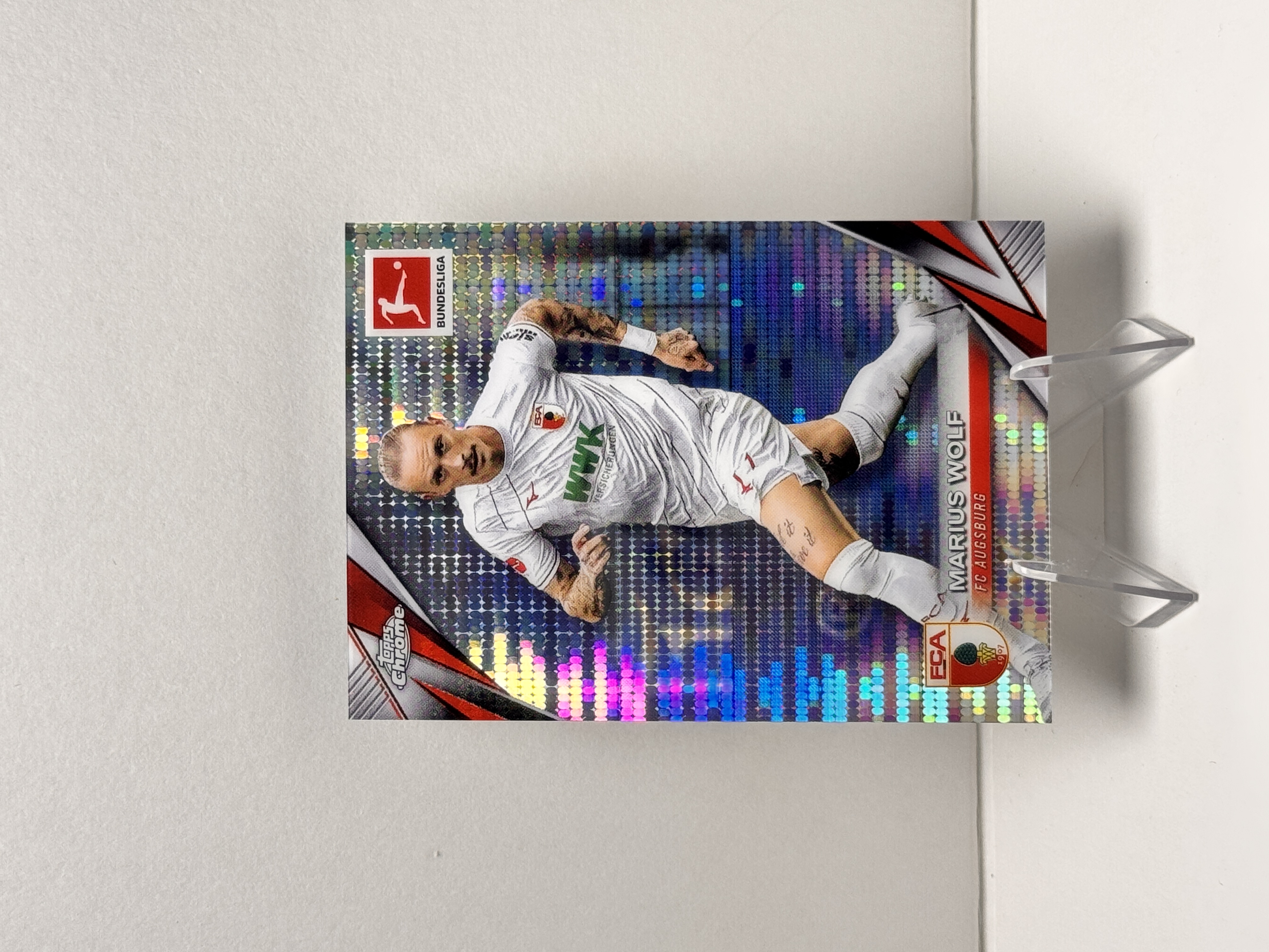 2025 Topps Chrome Marius Wolf 德甲TC 奥格斯堡 马里乌斯 沃尔夫 银脉冲折 折射 实卡精美 收藏必备 卡品如图【星爷代拍】A1-5