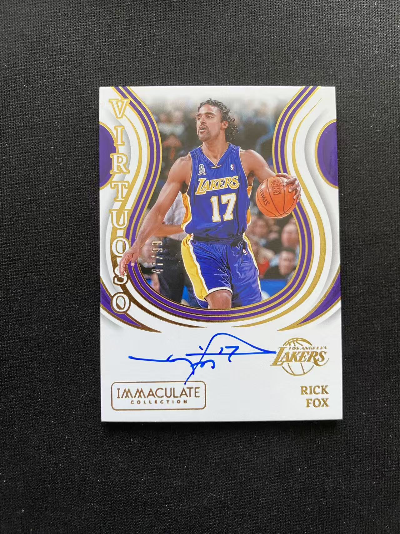 2023-24 panini immaculate rick fox 湖人 里克 福克斯 签字 卡签 virtuoso 99编【king#48】瑕疵如图