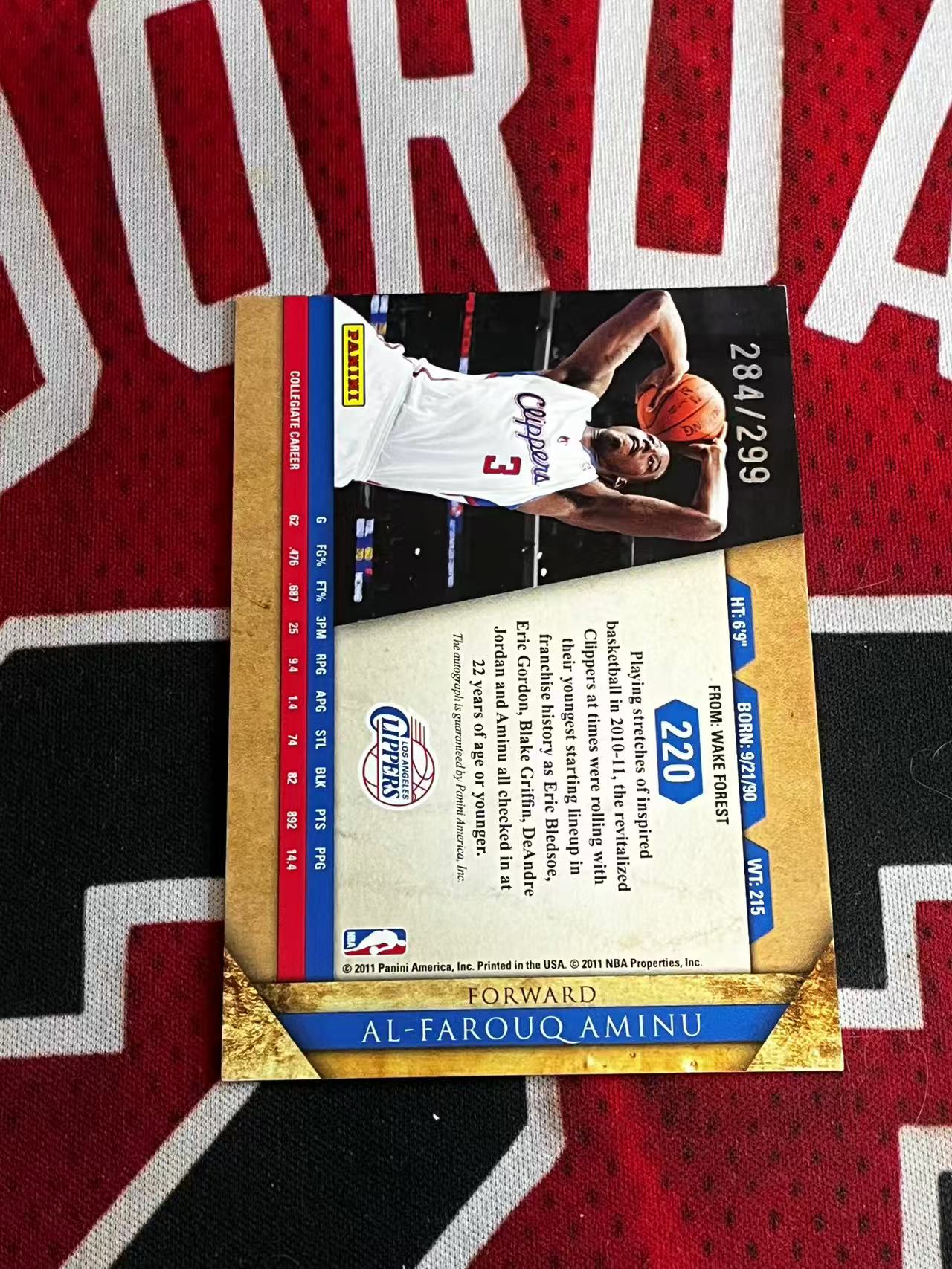 【接寄拍】2010-11 PANINI GOLD STANDARD 金砖系列 快船 新秀RC 阿尔法鲁克阿米努 299编 签字卡 卡签 新秀签 银折 折射 专收凑套必备【烂臭嘴拍卖】