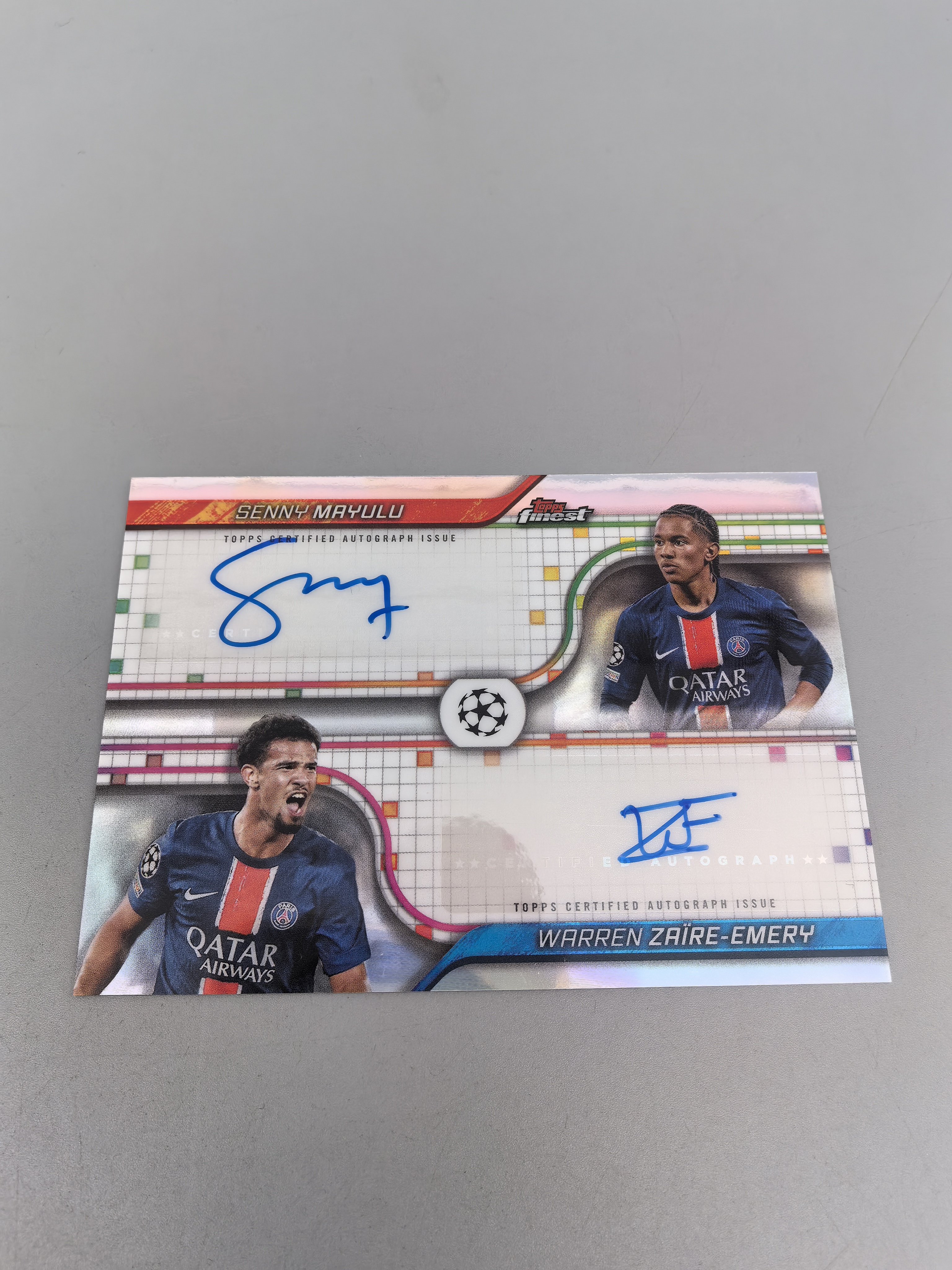 【拆吧代拍】2024-25 Topps Finest Emery Mayulu 马尤卢 埃梅里 双签 签字 欧冠 巴黎圣日尔曼 巴黎 法国 新秀 RC 投资必备 阿顺1205