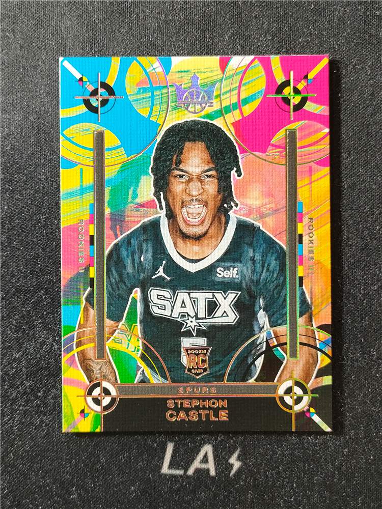 【LA拍卖】2024-25 Panini Court Kings Stephon Castle 油画系列 新秀RC  斯蒂芬 卡斯尔 马刺 Base 二级 新秀二级 瑕疵如图 第一标   鸟人066