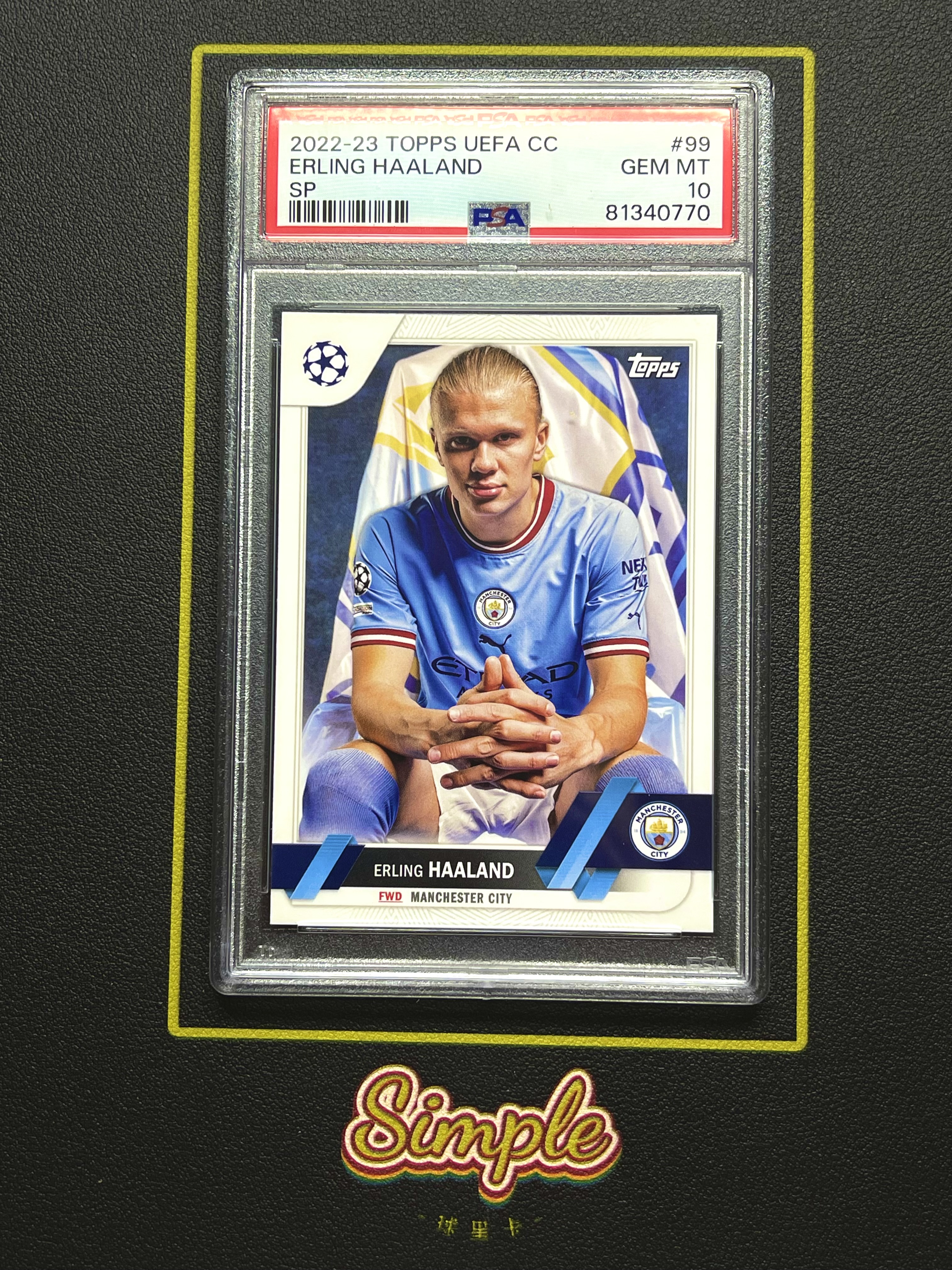 2022-23 Topps UEFA CC Erling Haaland 2023 UCC 英超 蓝月亮 曼城 三冠王 埃尔林 哈兰德 大比例 ...