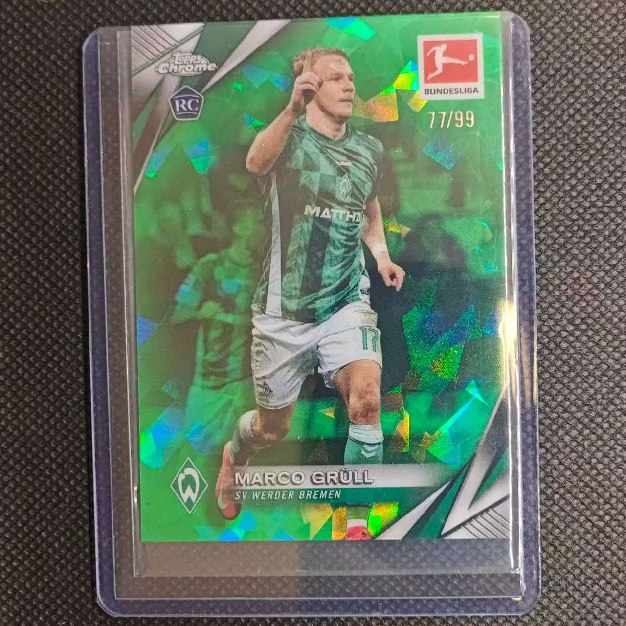2025 Topps Chrome Marco Grull RC 团长#德甲 蓝宝石 云达不莱梅 格吕尔 格鲁尔 RC新秀 99编 绿碎冰折 折射 不保卡品 细节看图