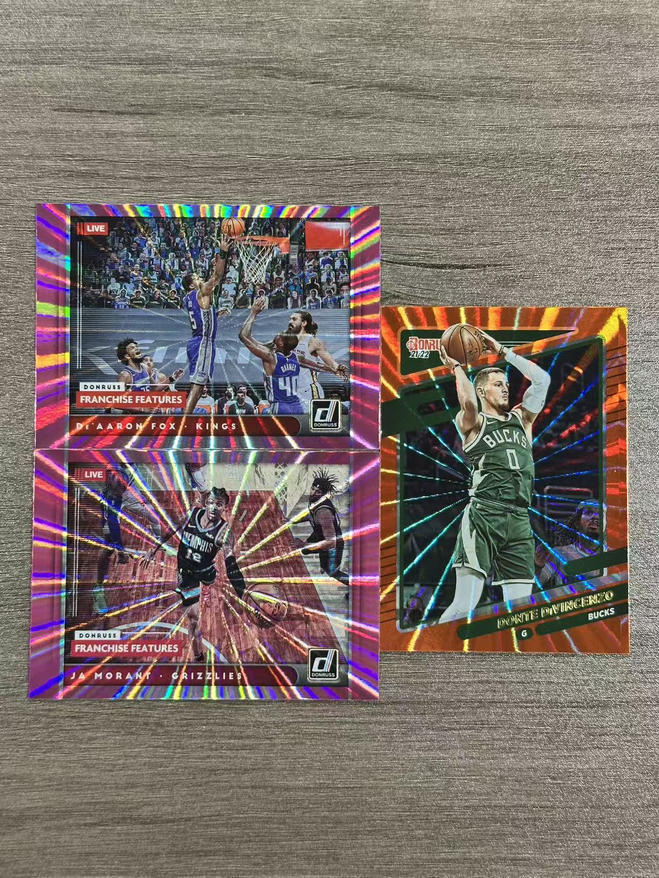 【欧卡体育】2021-22 Panini Donruss 杜蕾斯 Ja Morant 莫兰特 福克斯 场边特卡 粉佛光折 迪温琴佐 橙佛光折 收藏必备(SY11)