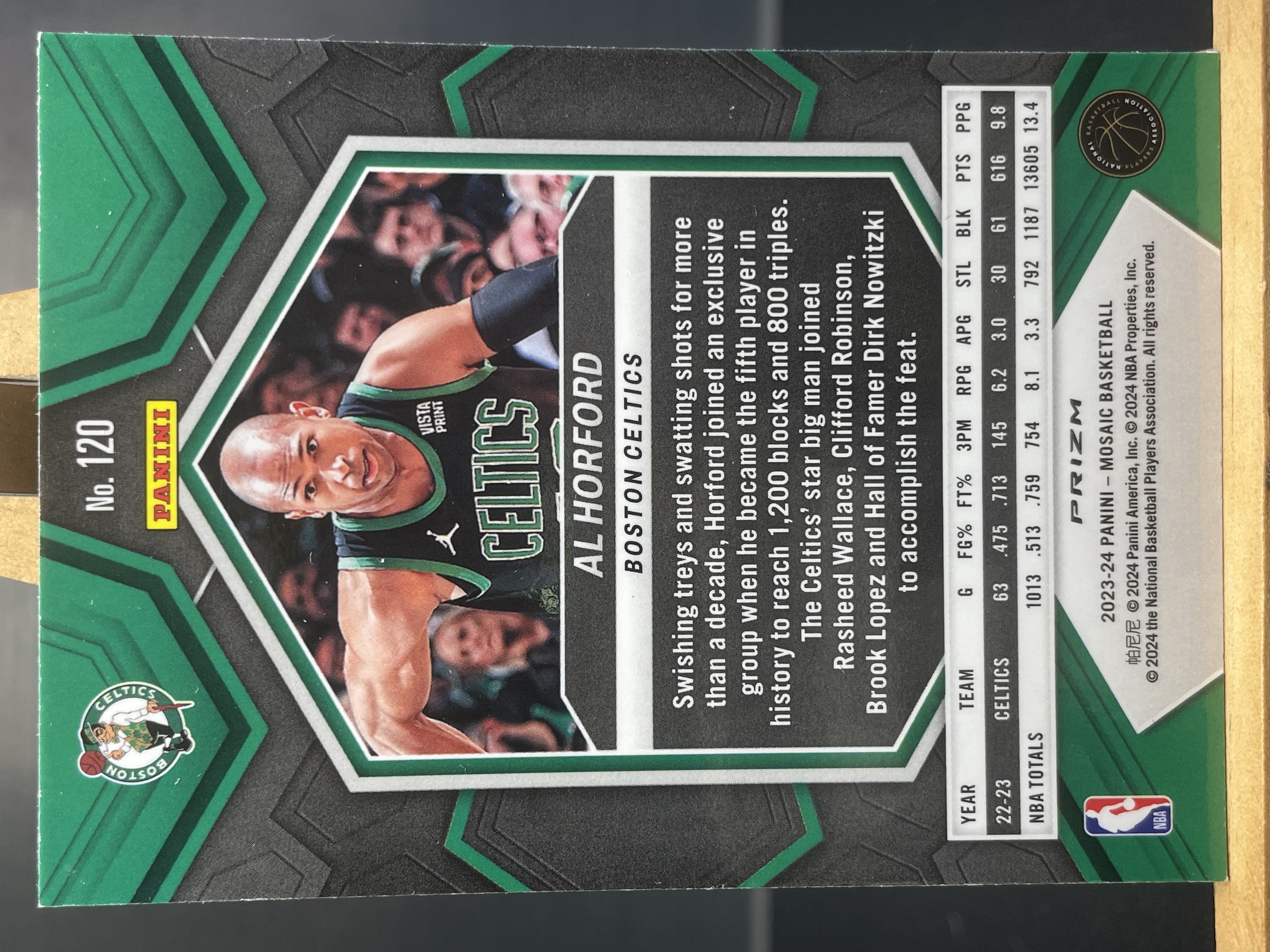 (A5) 2023-24 PANINI 马赛克系列 折射 艾尔 霍福德 凯尔特人 近期大热球星 收藏凑套必备 卡品如图!!!