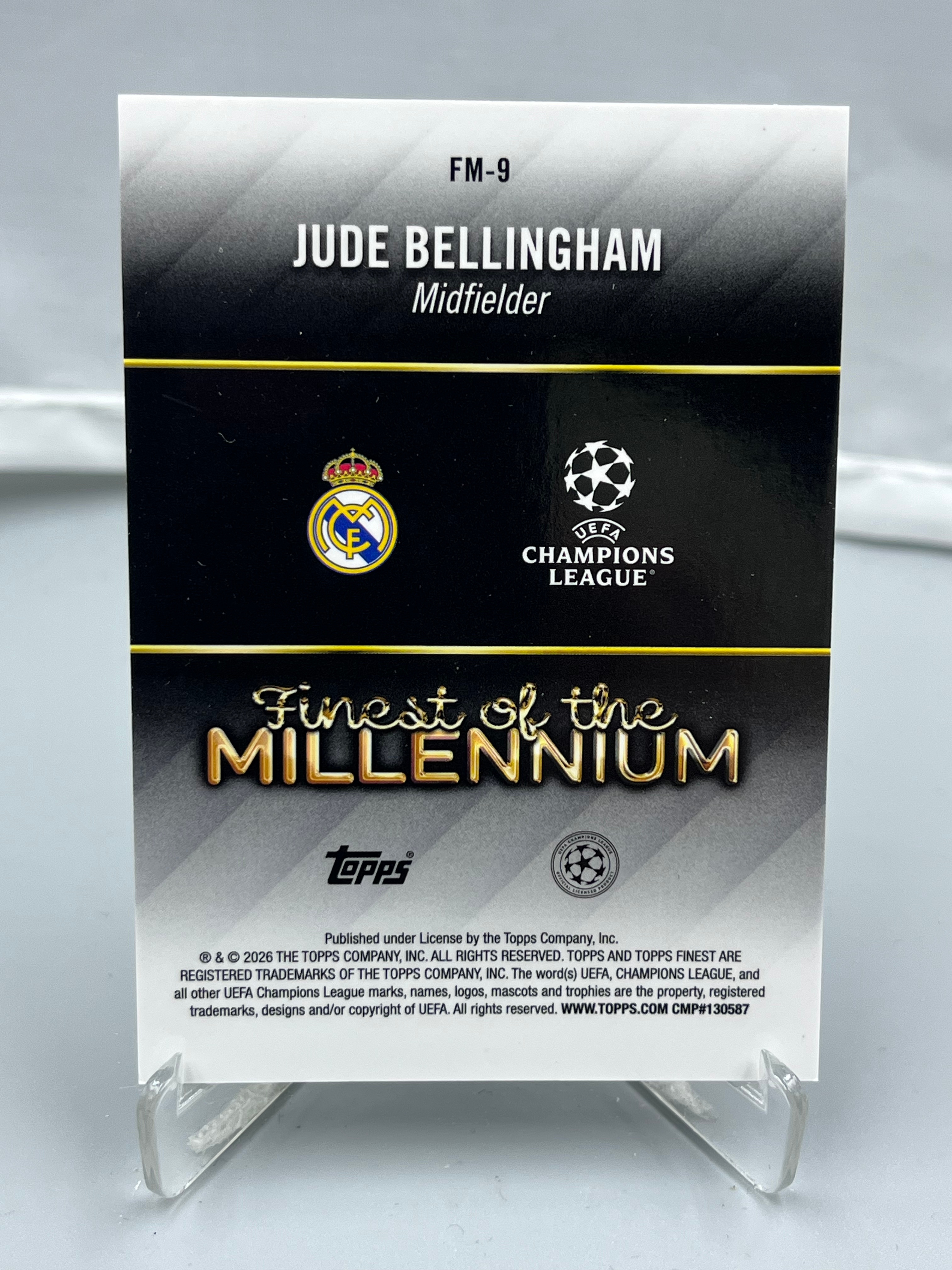 2026 Topps Finest Jude Bellingham 欧冠欧战 贝林厄姆 皇马 英格兰 Millennium 特卡 千禧年最佳球员 银折 折射 瑕疵如图【暴富 LK张】ta986