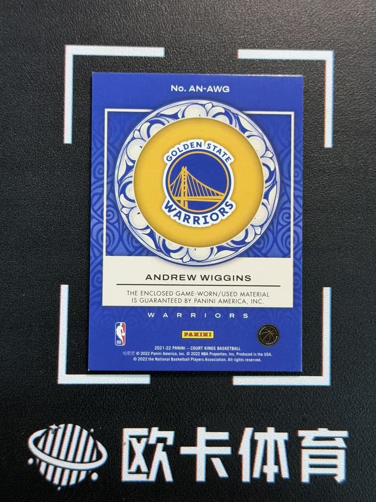 2021-22 Panini Court Kings Andrew Wiggins 【欧卡体育】油画 安德鲁 威金斯 球衣 物料 AN 勇士 卡品如图(reject)