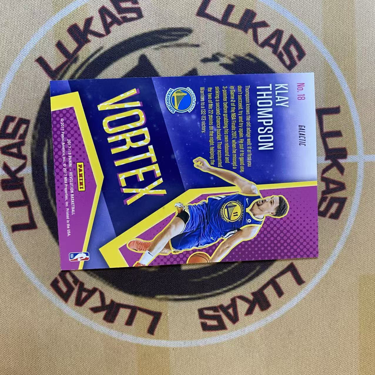 撸卡厮 Lukas 1718 革命 勇士 历史最强3D 克莱 汤普森 Klay Thompson VORTEX 超大比例箱货 银河折