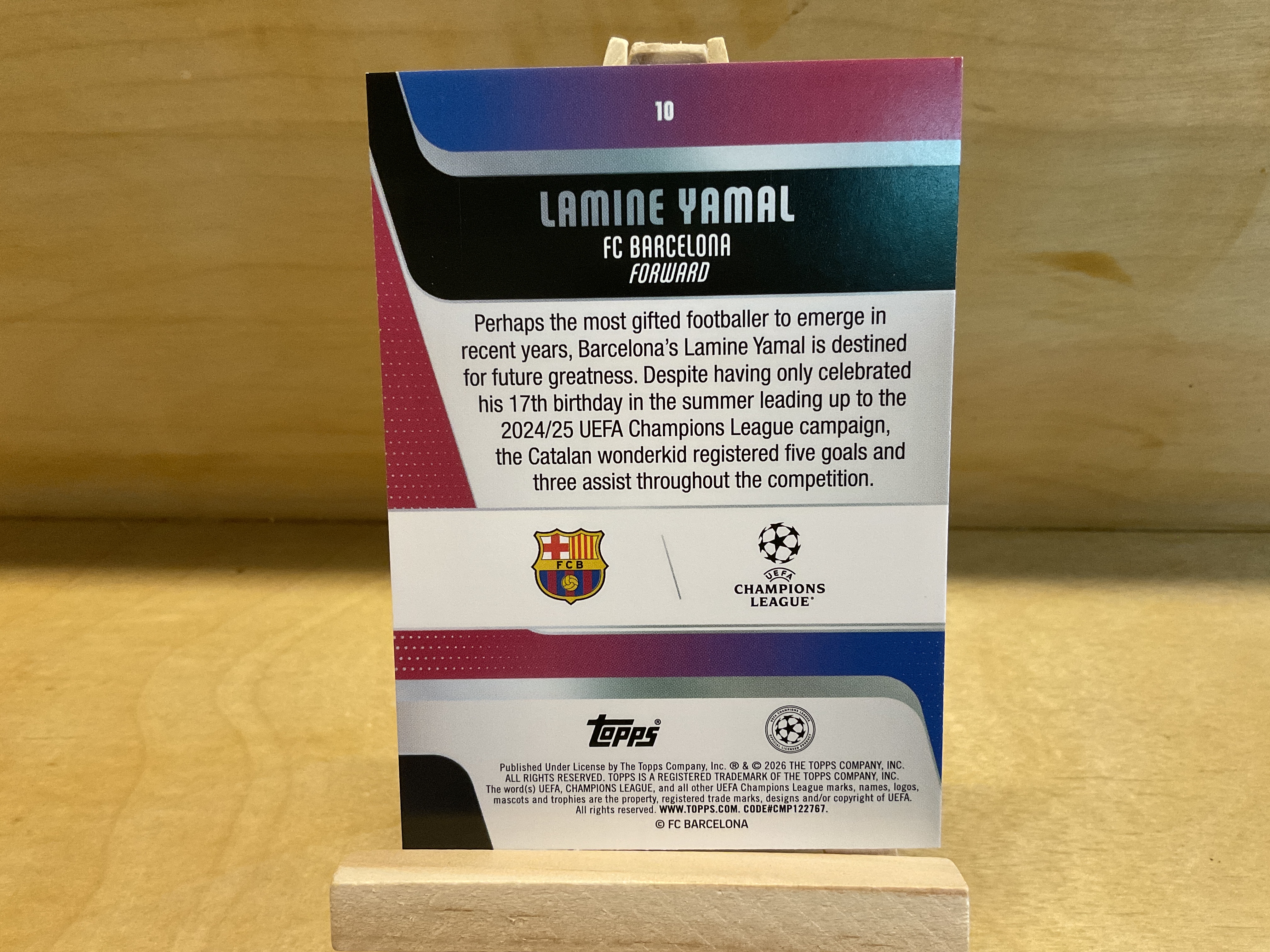 2026 Topps Topps Lamine Yamal #27 亚马尔 巴萨 base UCC 欧冠 拉明 西班牙 巴塞罗那 Chrome