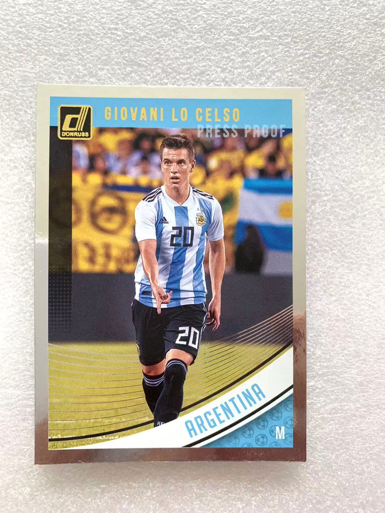 2018-19 Panini Donruss Giovani Lo Celso 吉奥瓦尼 洛塞尔索 阿根廷 大巴黎 杜蕾斯 银折 折射