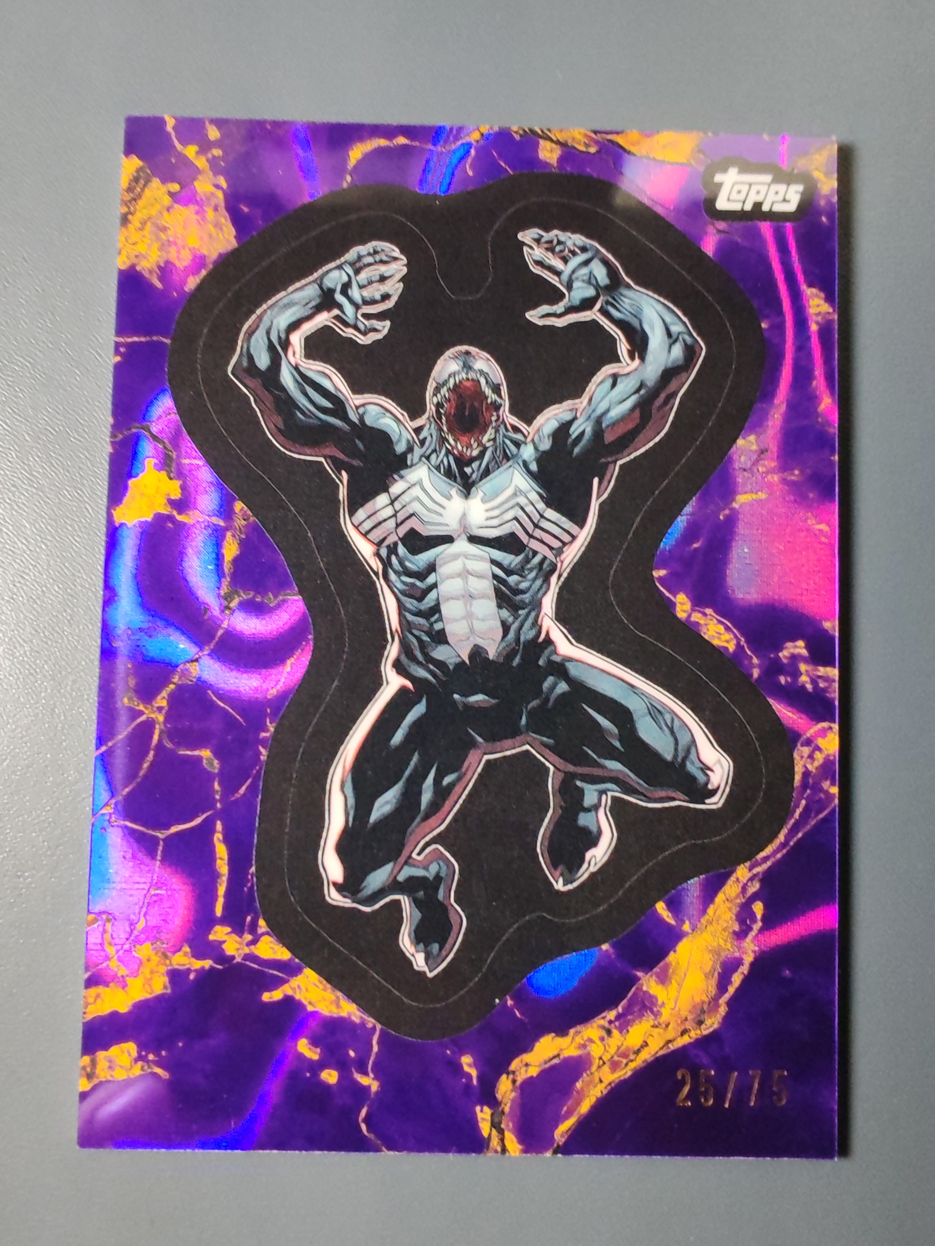 2025 Topps Marvel (MCU) Venom 漫威黄金年代!毒液!紫熔岩折!75编!【9527】