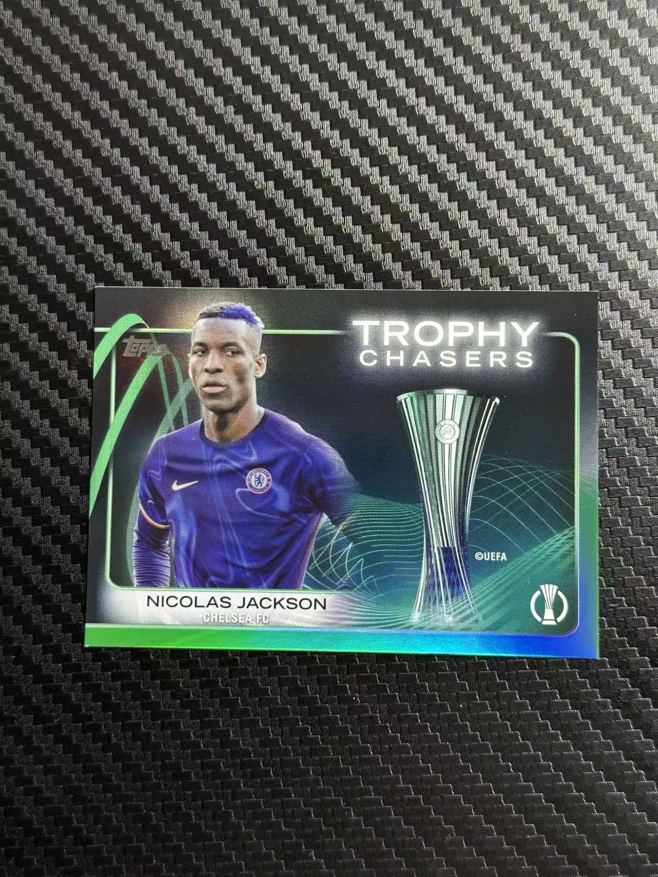2025 Topps UCC NICOLAS JACKSON 尼古拉斯 杰克逊 塞内加尔 切尔西 欧冠 18/99编 绿折 折射 Trophy Chasers 奖杯追逐者 特卡 卡品如图 拍前看描述