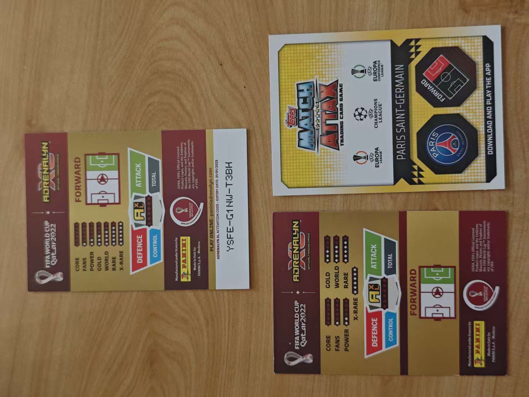 2022 Adrenalyn XL Kylian Mbappe 世界杯游戏版 法国 大巴黎 皇马 基利安 姆巴佩 姆总监 光刻水滴折 限量版特卡 3张打包LOT 如图【原地起飞卡社】jia11.16