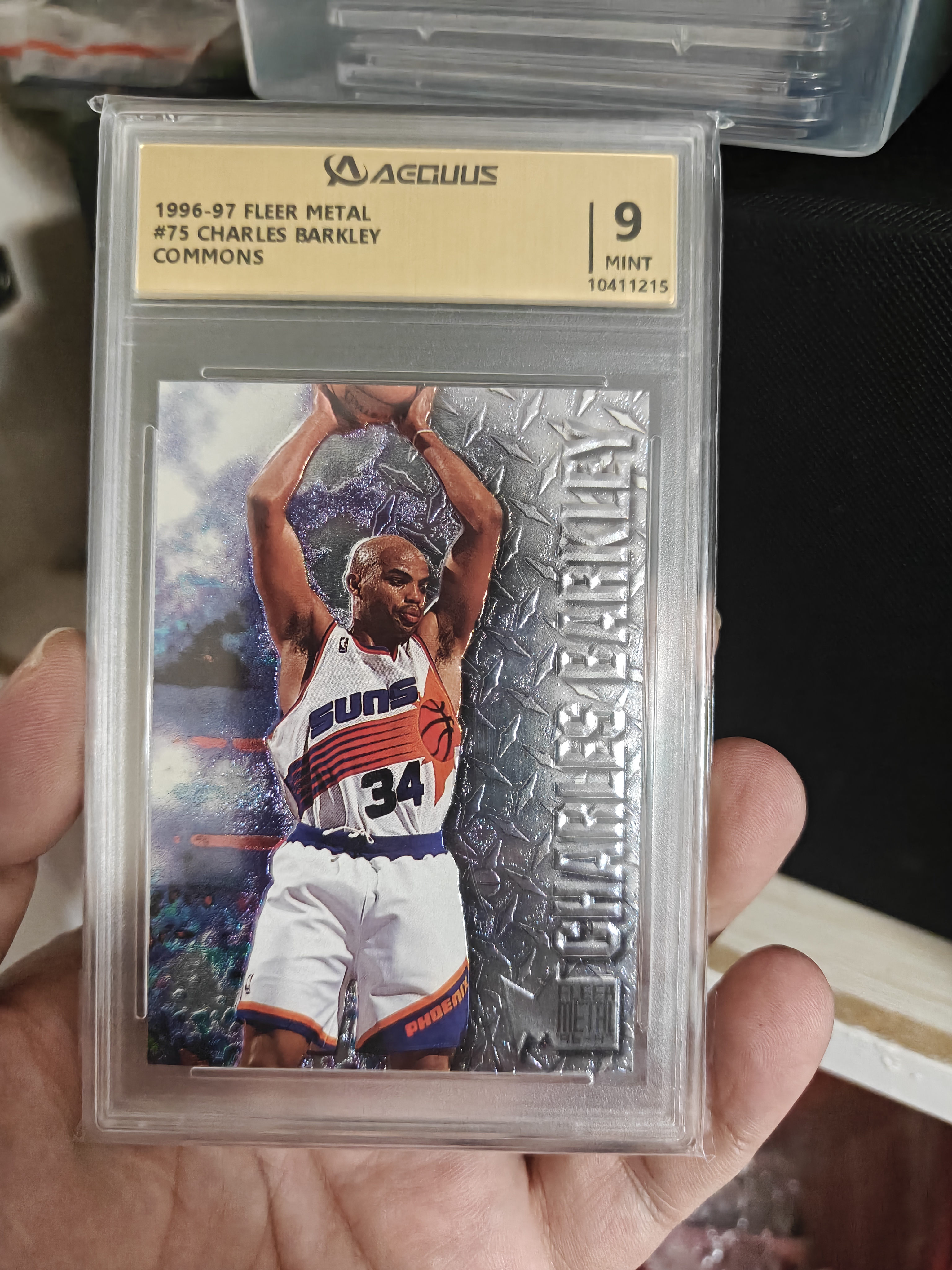 1996 Fleer Metal Charles Barkley #75 30年 老特 飞猪 巴克利 专收必备 实卡超美 评级壳保护