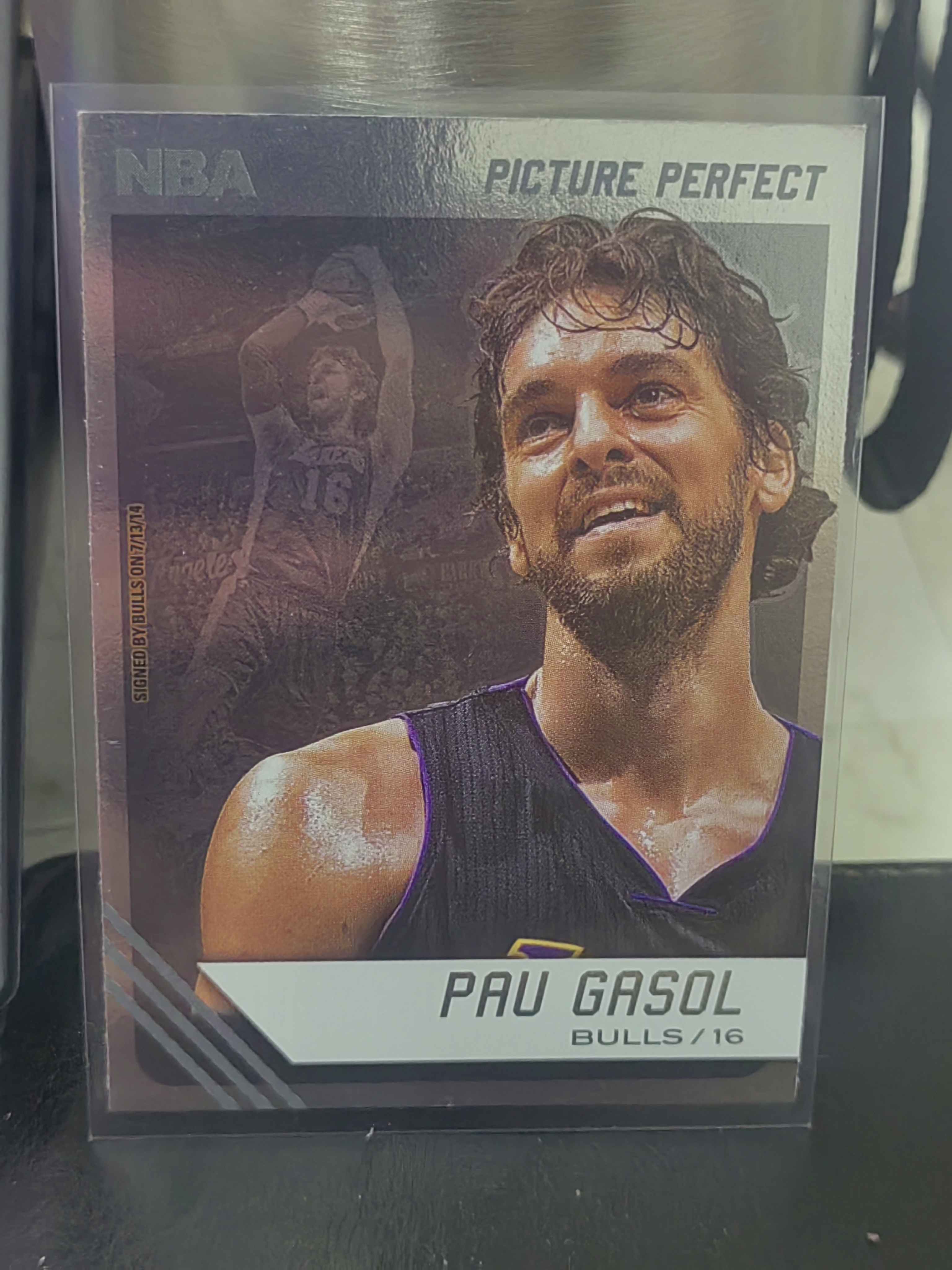 2014 Panini S.p.A Pau Gasol 中雅图 保罗加索尔 公牛 特卡 大头 肖像 篮 白边白角 不保卡品 卡品如图