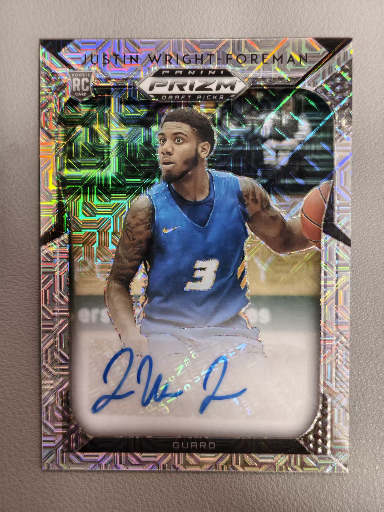 【阿泽代卖】2019 Panini Prizm Pz Justin Wright-Foreman 贾斯汀 福尔曼 签字 03/49编 同背 Mojo折 新秀签 选图巨帅 卡品如图 介意勿拍