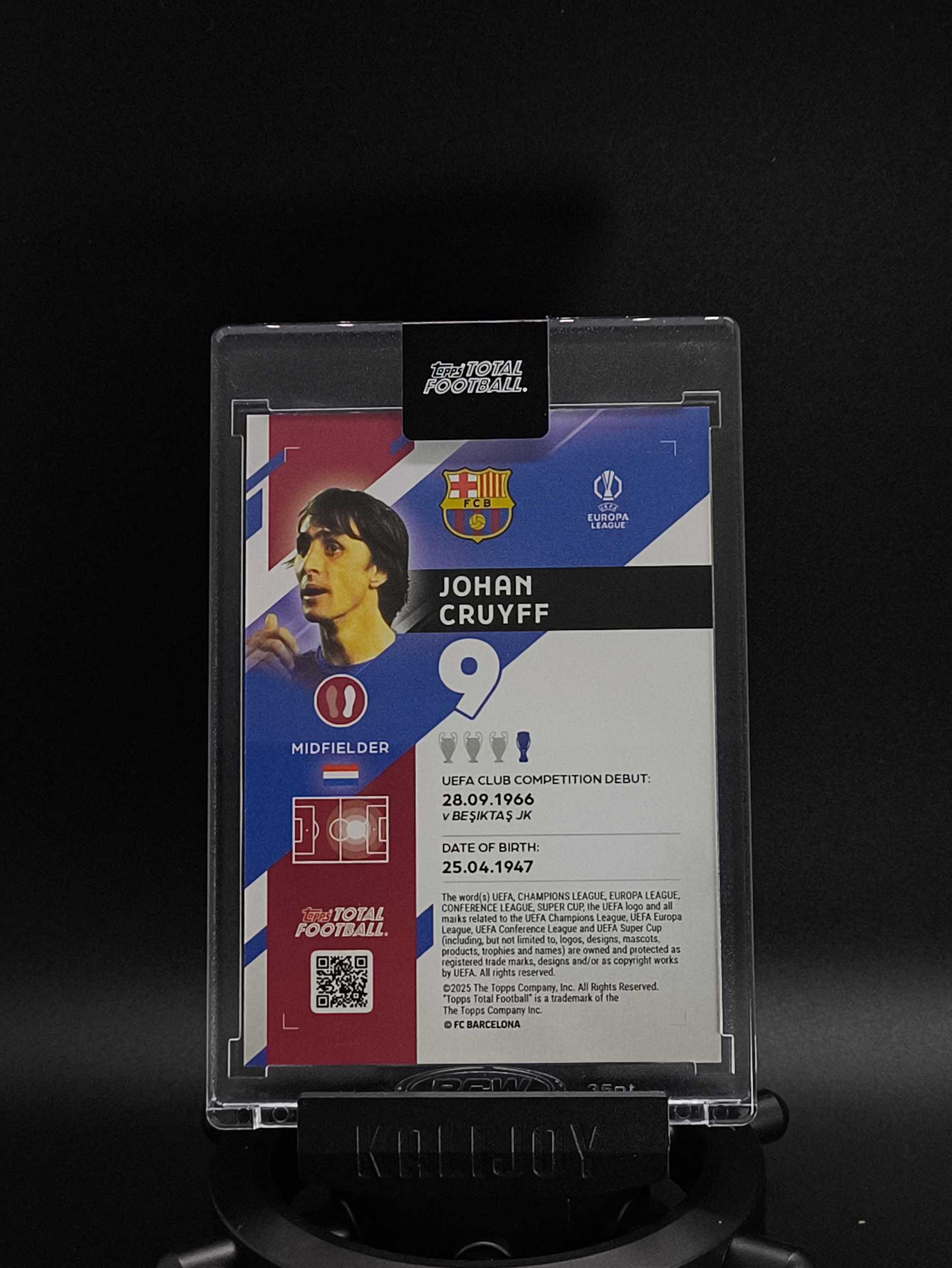 2025-26 Topps Total Football Johan Cruyff 约翰·克鲁伊夫 足球教父 克鲁伊夫 巴塞罗那 巴萨 荷兰 3/10编 TTF 原封砖