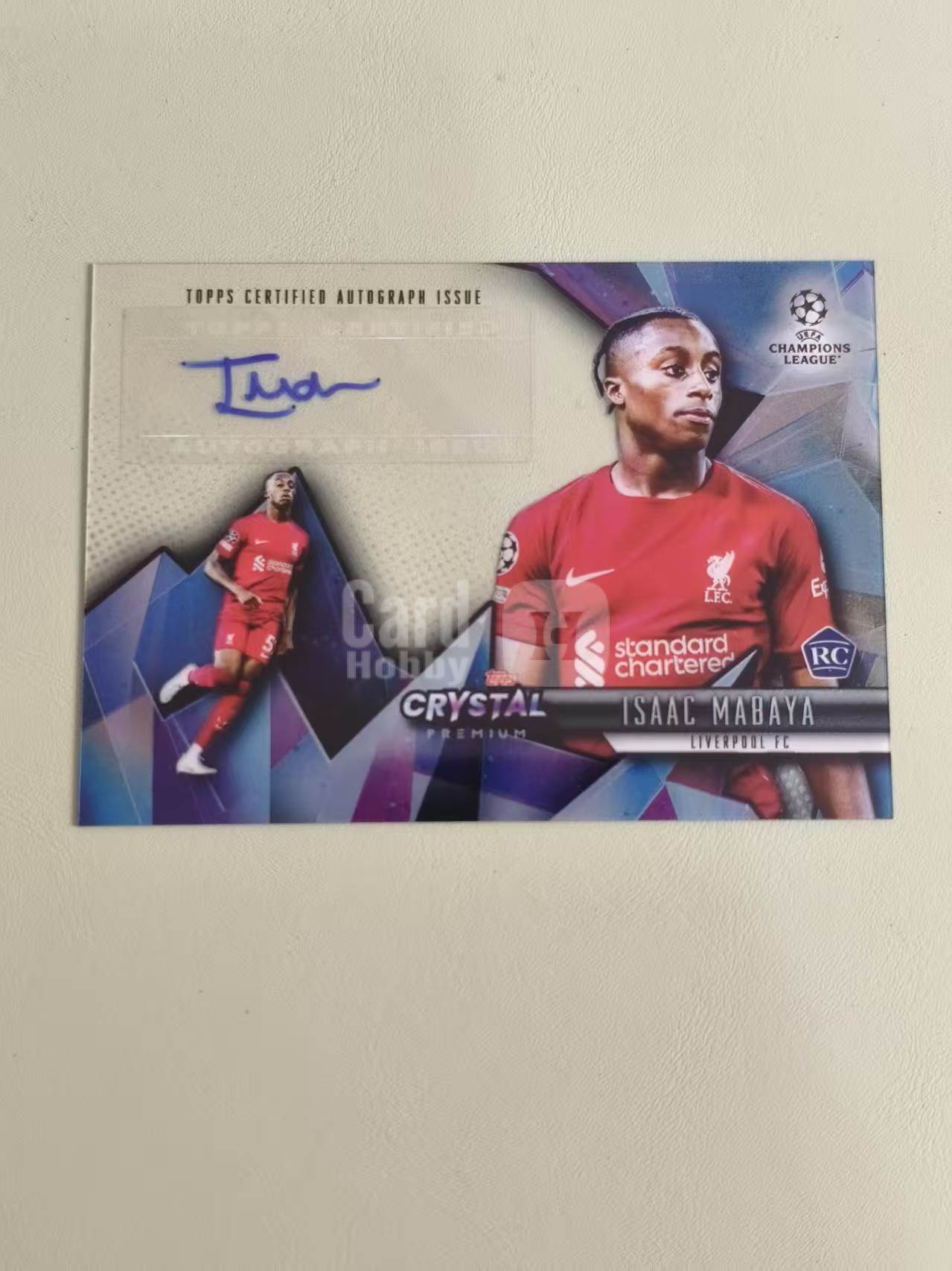 2022 Topps Crystal Isaac Mabaya RC 艾萨克 马巴亚 签字 水晶 胶片 欧冠 利物浦 新秀 未来可期 卡品如图