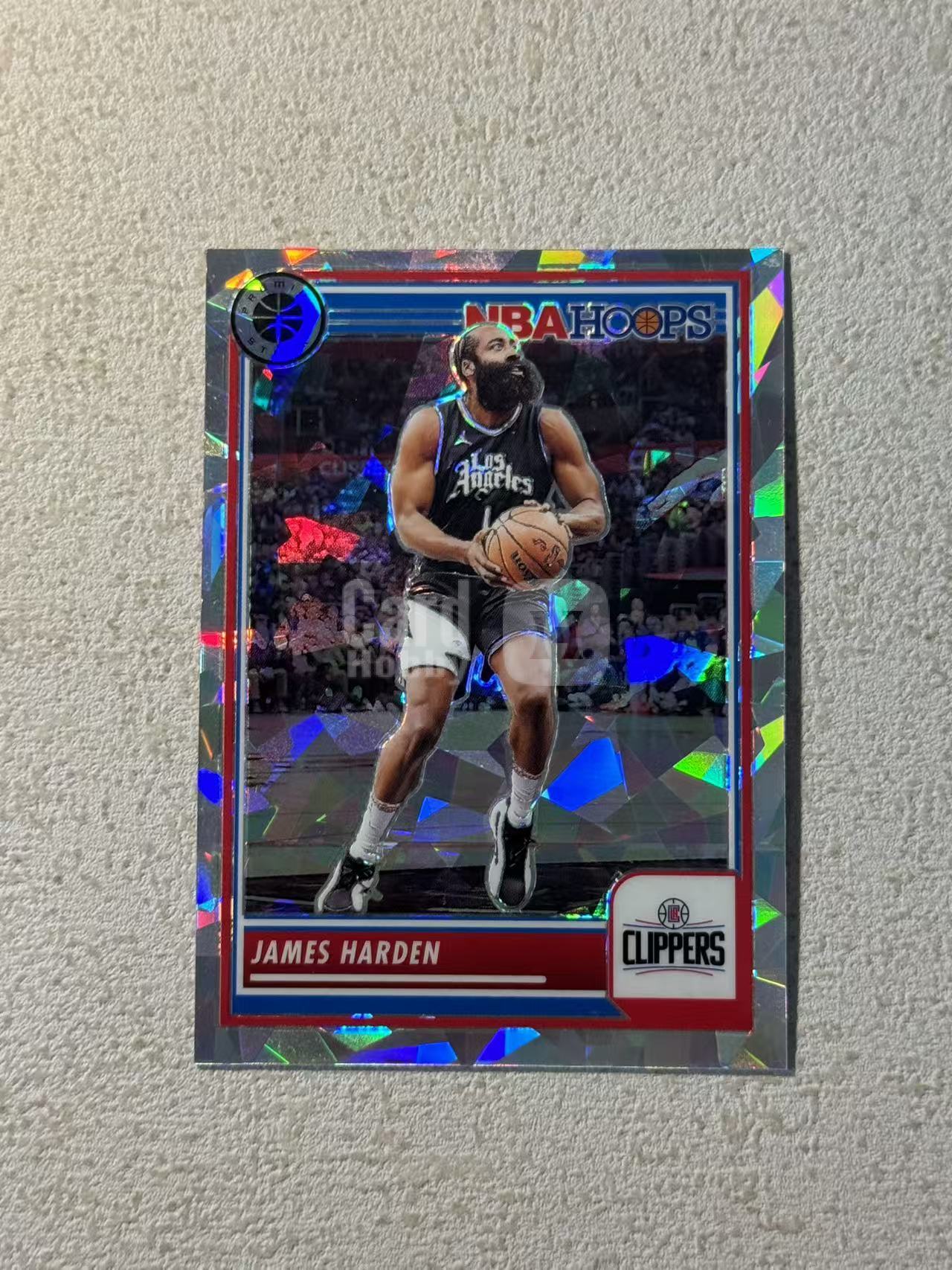 2023-24 Panini Hoops James Harden 快船 詹姆斯 哈登 大比例 白碎冰折 折射 sp 经典选图 收藏必备