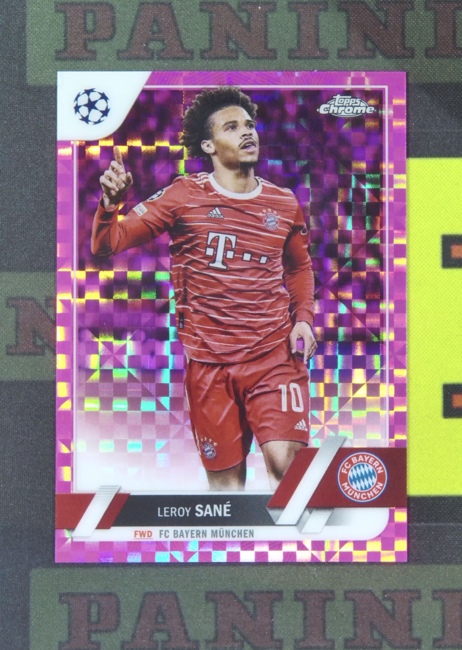 2022-23 Topps Chrome Leroy Sane Nirvana Project 勒鲁瓦 萨内 拜仁慕尼黑 133/250 粉折 棋盘折 折射 TC UCC 卡品如图 收藏必备 SXY1