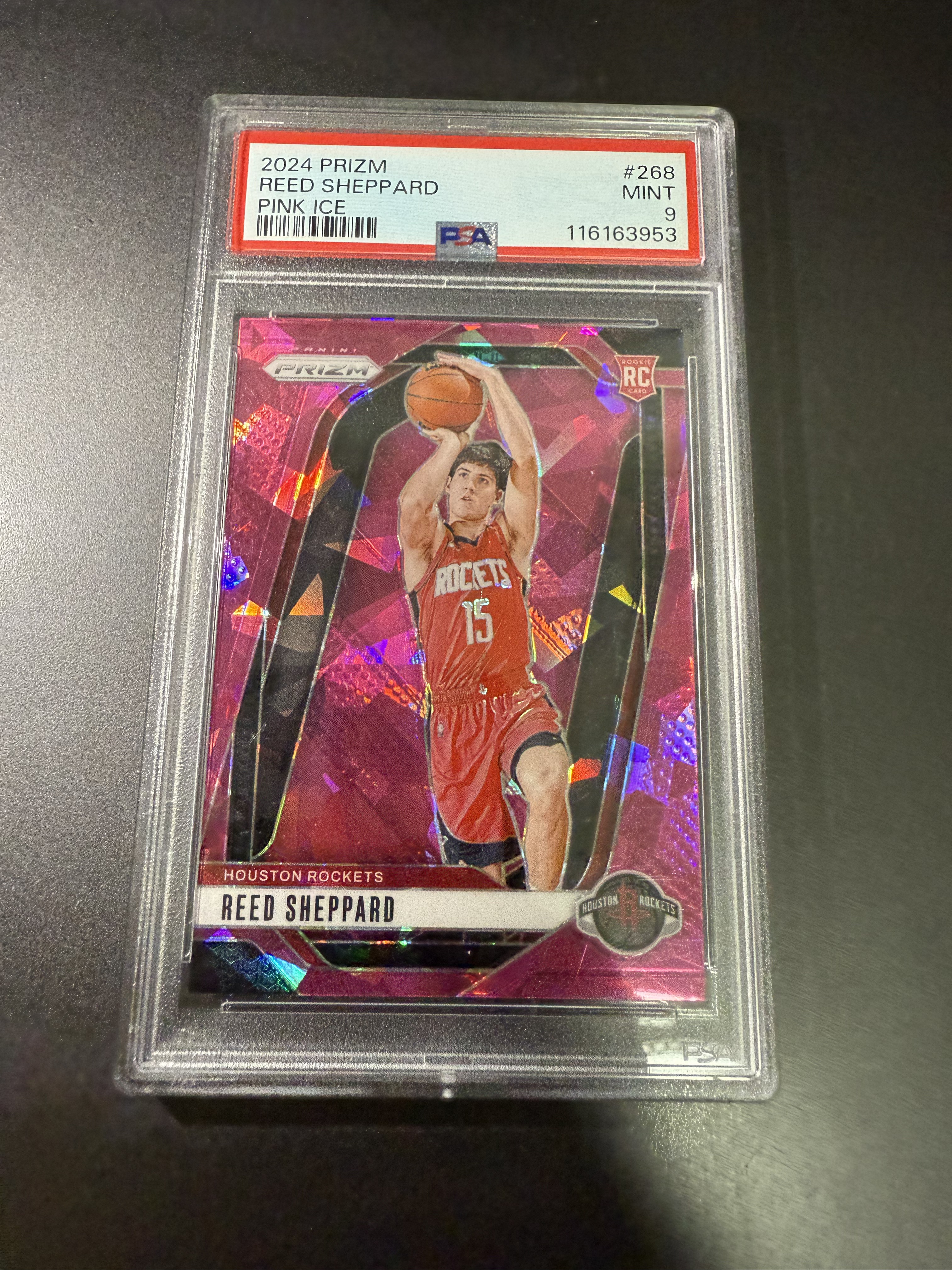 2024-25 Panini Prizm Reed Sheppard RC 里德 谢泼德 新秀 pz 粉碎冰折 火箭队新星 psa9分 评级 什