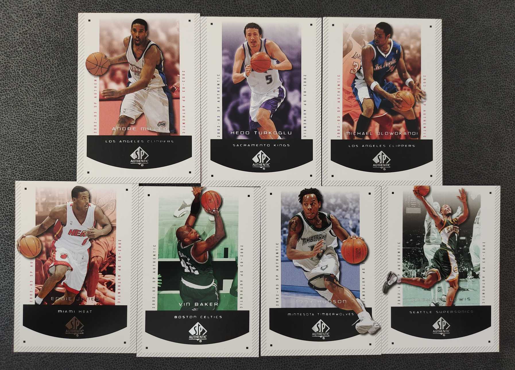 2003 UD SP AUTHENTIC 洛杉矶快船 老米勒 国王 特科格鲁 老卡7张打包 不保卡品