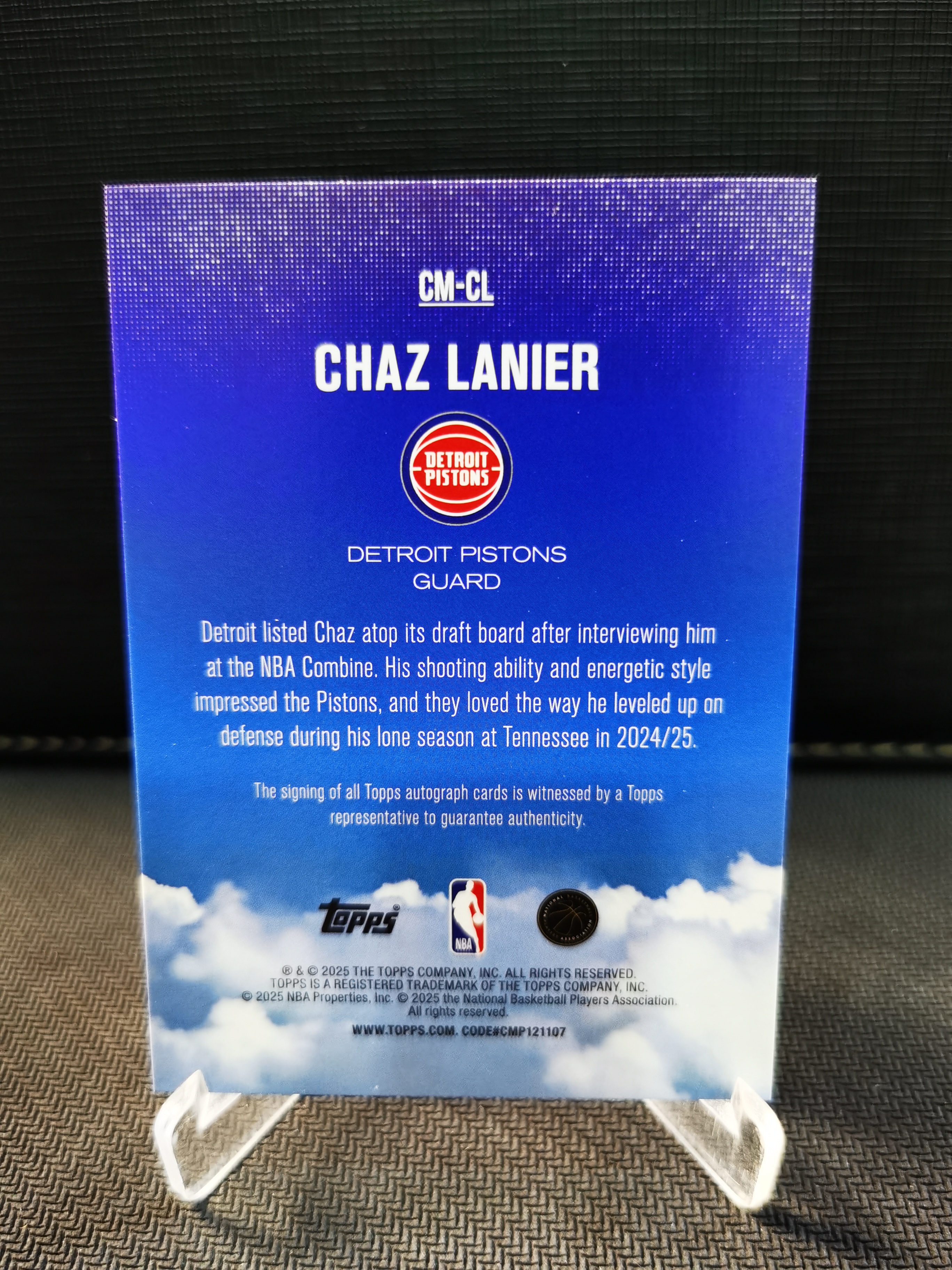 2025-26 Topps flagship Chaz Lanier RC 活塞新秀 查兹 兰尼尔 当代卓越签 签字 新秀专属 签字 收藏必备 卡品如图 -猕猴桃-【乌苏拍卖】
