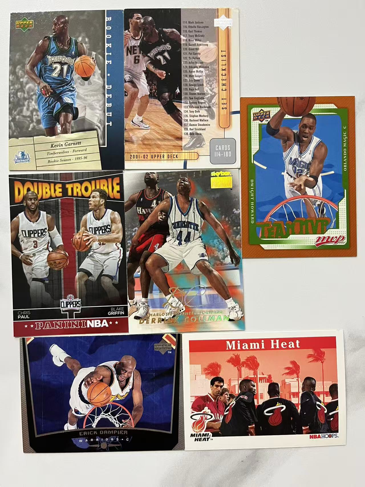 2001 Upper Deck UD Kevin Garnett 《王中王代卖》LOT 7张打包 加内特 霍华德 丹皮尔 保罗 格里芬 老卡 打包不保卡品 瑕疵如图 凑套必备 可累积 D2