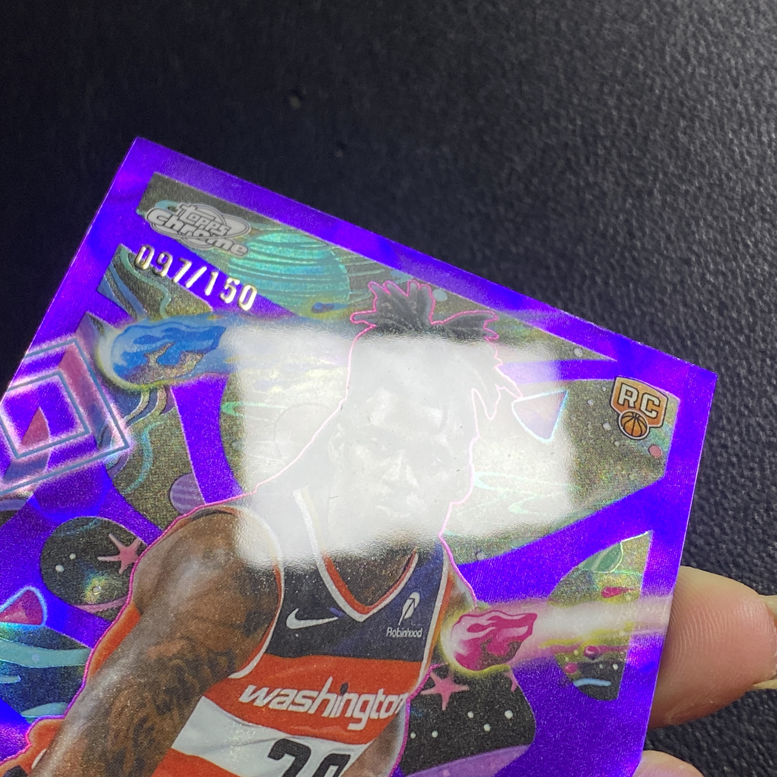 【伦子】2026 TOPPS CHROME COSMIC 宇宙 RC 新秀 奇才 JAMIR WATKINS 沃特金斯 150编 蓝熔岩折 正base 瑕疵见图 SAMM-17