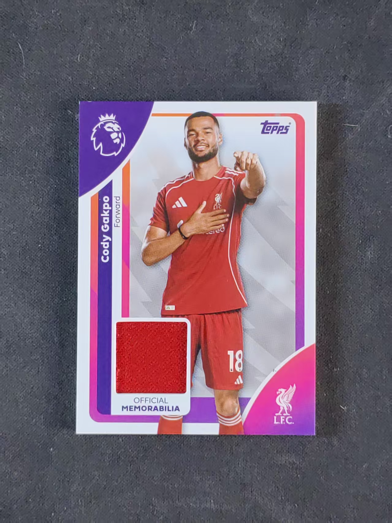 2025 Topps Comptitions Cody Gakpo 【林林拍卖张彩虹】英超Hobby 利物浦 加克波 亲穿 球衣实物物料切割
