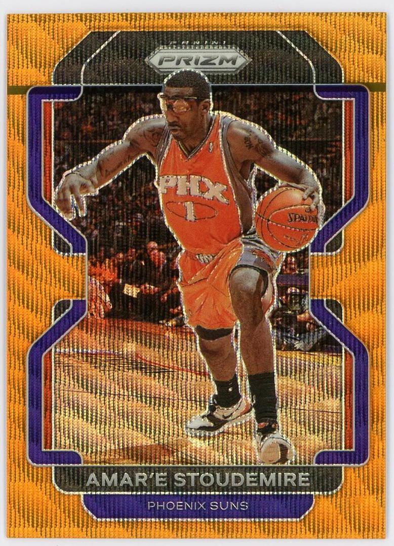 2021-22 Panini Prizm Amare Stoudemire 阿玛雷斯塔德迈尔 pz 60编 橙波纹折 折射 太阳 小斯 color match 卡品如图 0MJ9
