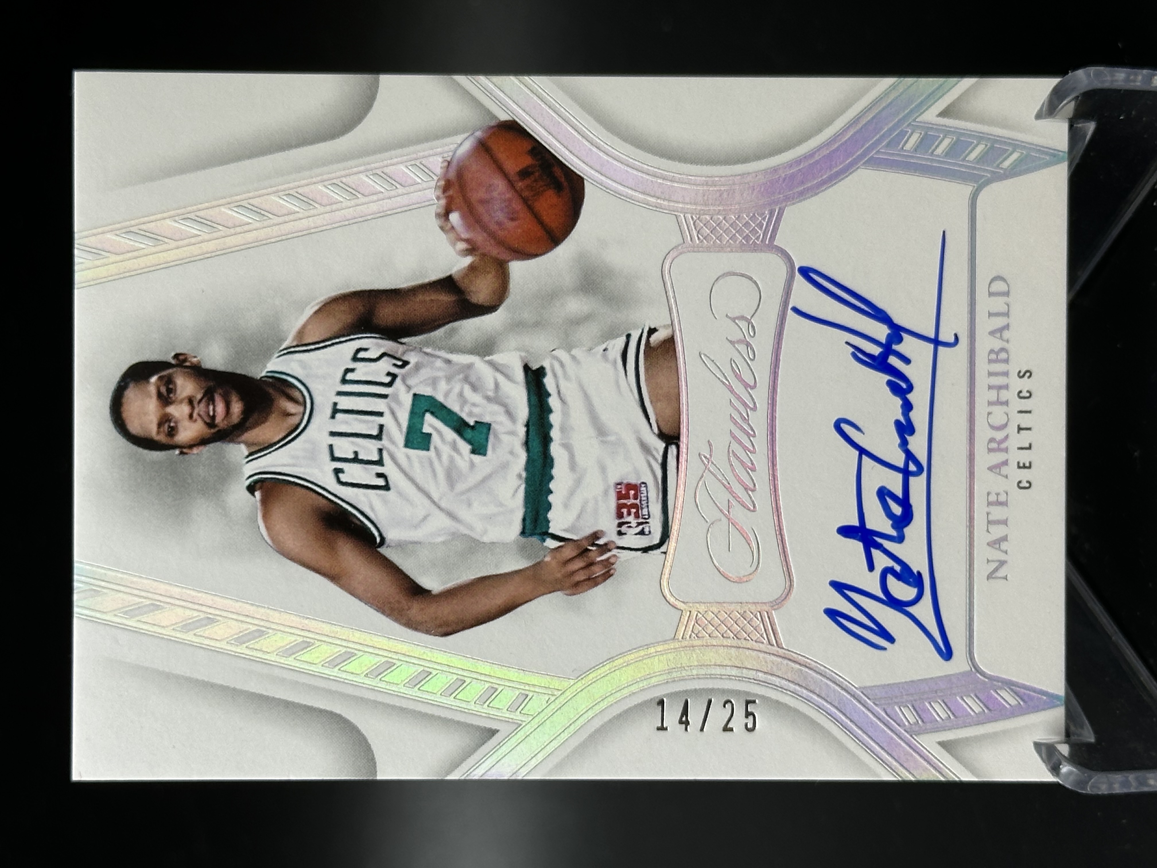 2024-25 Panini Flawless Nate Archibald 【小黄拍卖】手提 内特 阿奇巴尔德 凯尔特人 签字 卡签 14/25编「汉堡王」