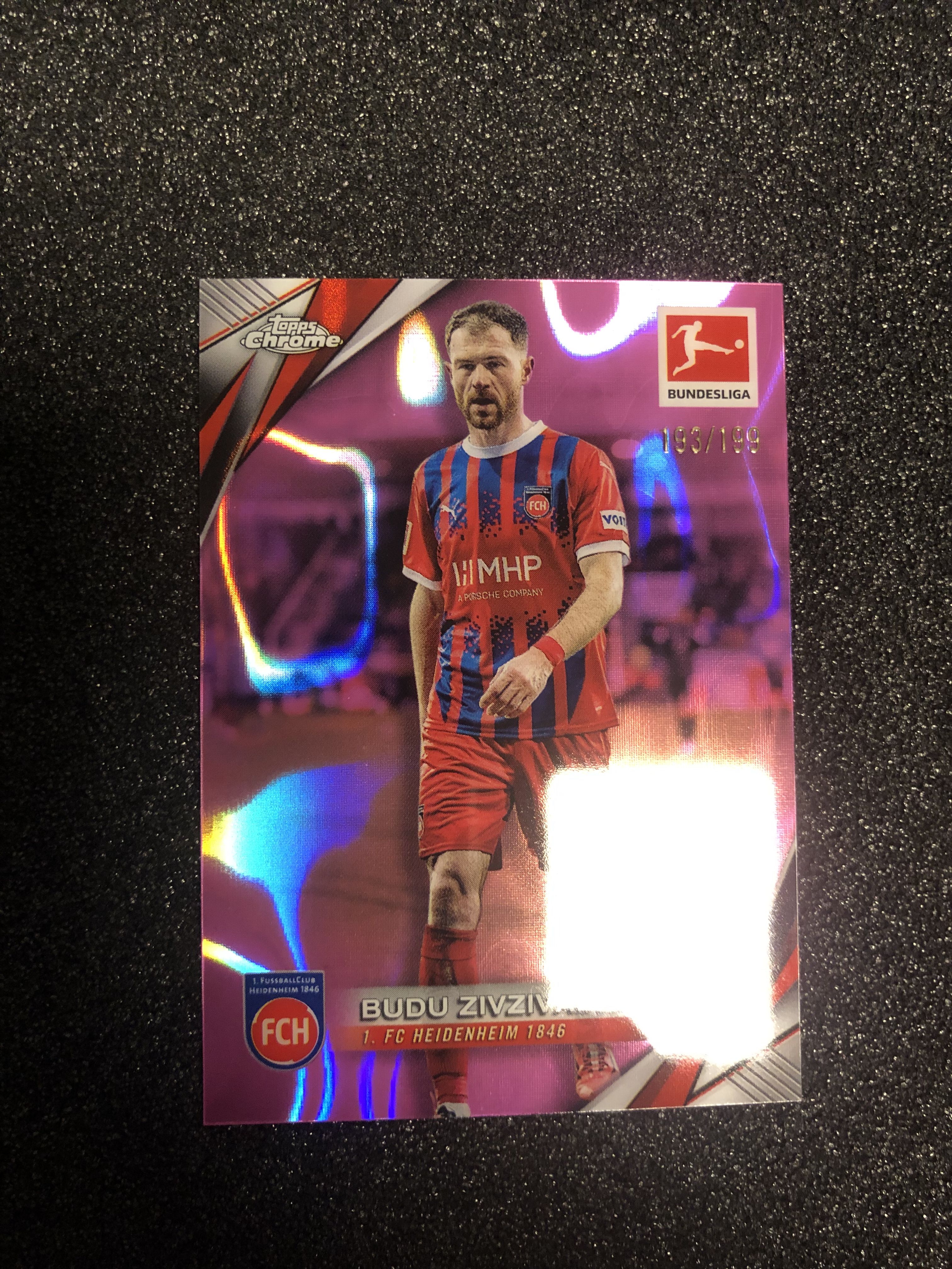 2024-25 Topps Chrome budu zivzivadze 德甲tc 齐夫齐瓦泽 格鲁吉亚 海登海姆 199编 粉熔岩折 193/199 卡品如图 凑套收藏必备